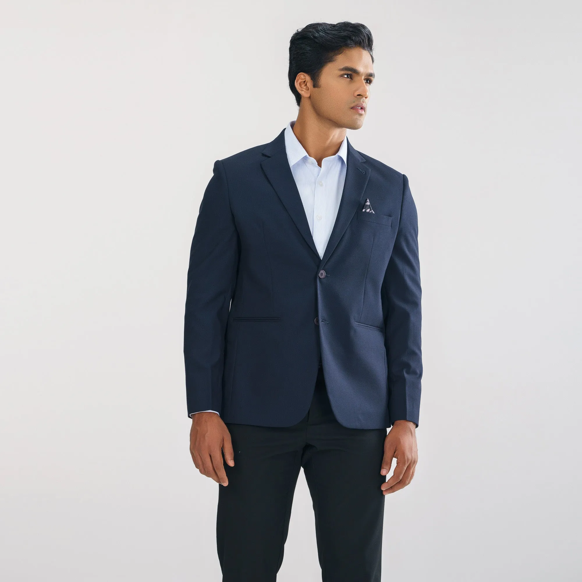 Mens Deep Navy Slim Fit Blazer