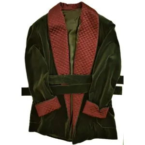 Mens Jacket Green Red Velvet Blazer Quilted Jackets Host Wear Dinner Jacket for men