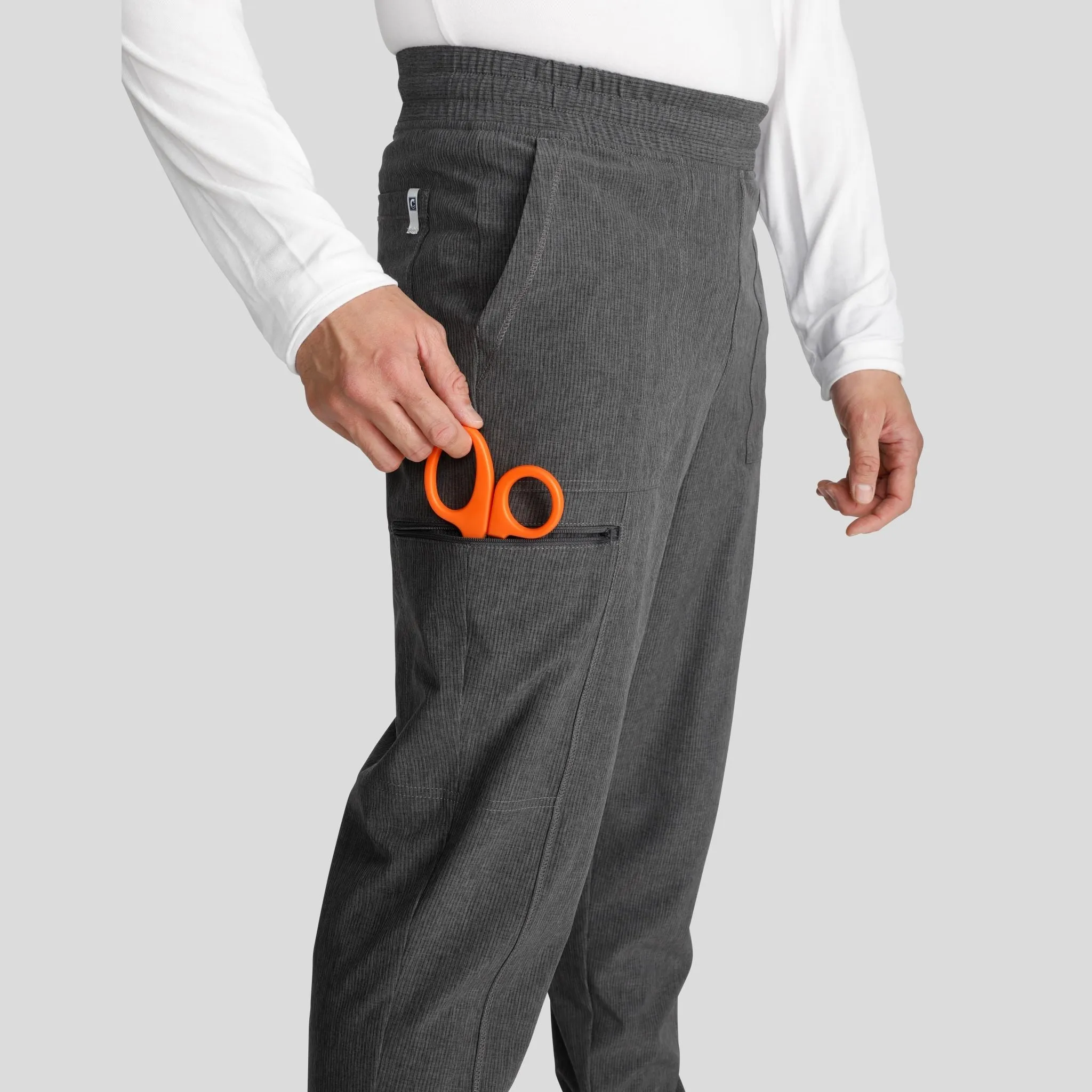Men's Mid Rise Jogger Scrub Pant | Heather Pewter