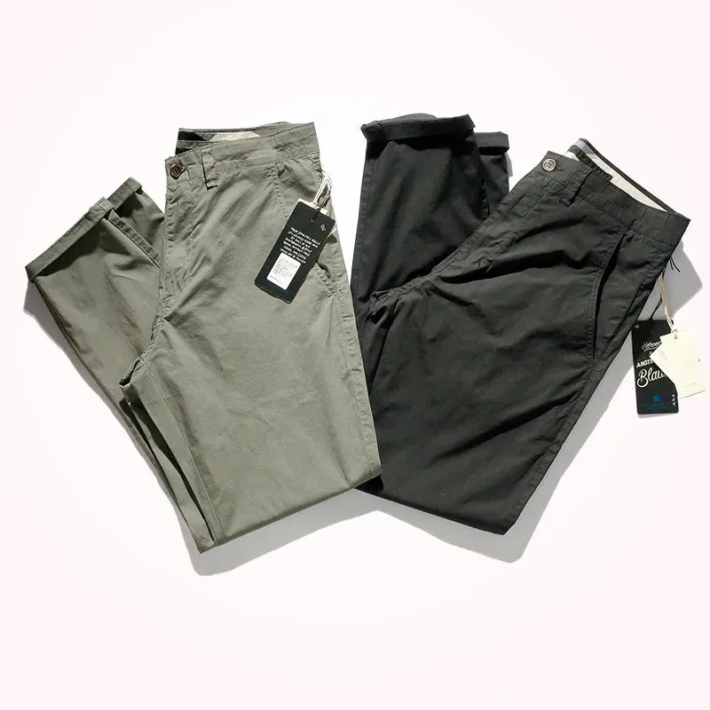 Men's Thin Quick-Drying Stretch Casual Pants - Slim Straight Business Casual Pencil Style for Summer