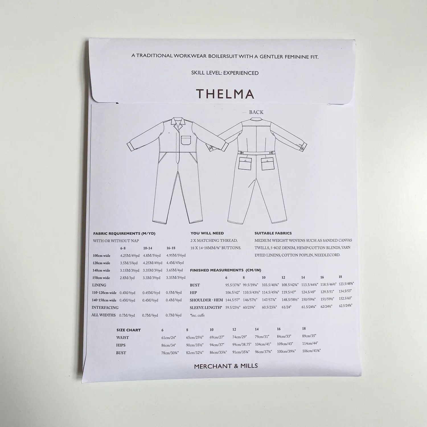 Merchant & Mills Pattern : Thelma Boilersuit