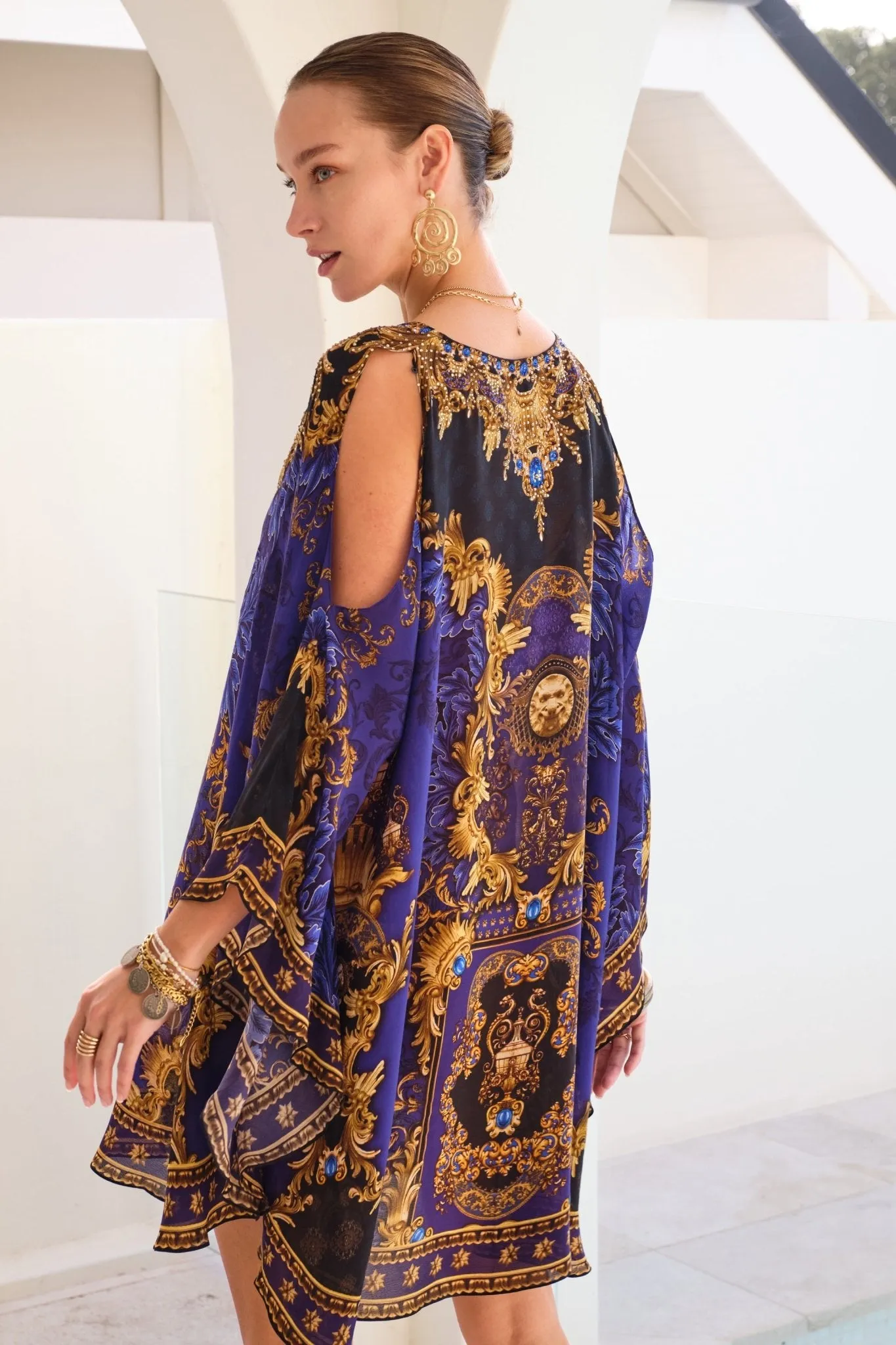 MIDNIGHT BLUE KAFTAN DRESS