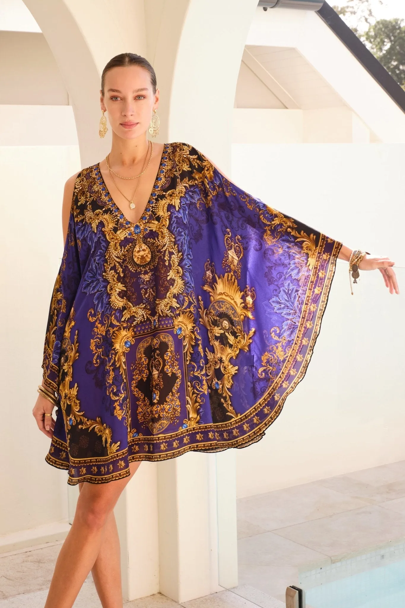 MIDNIGHT BLUE KAFTAN DRESS