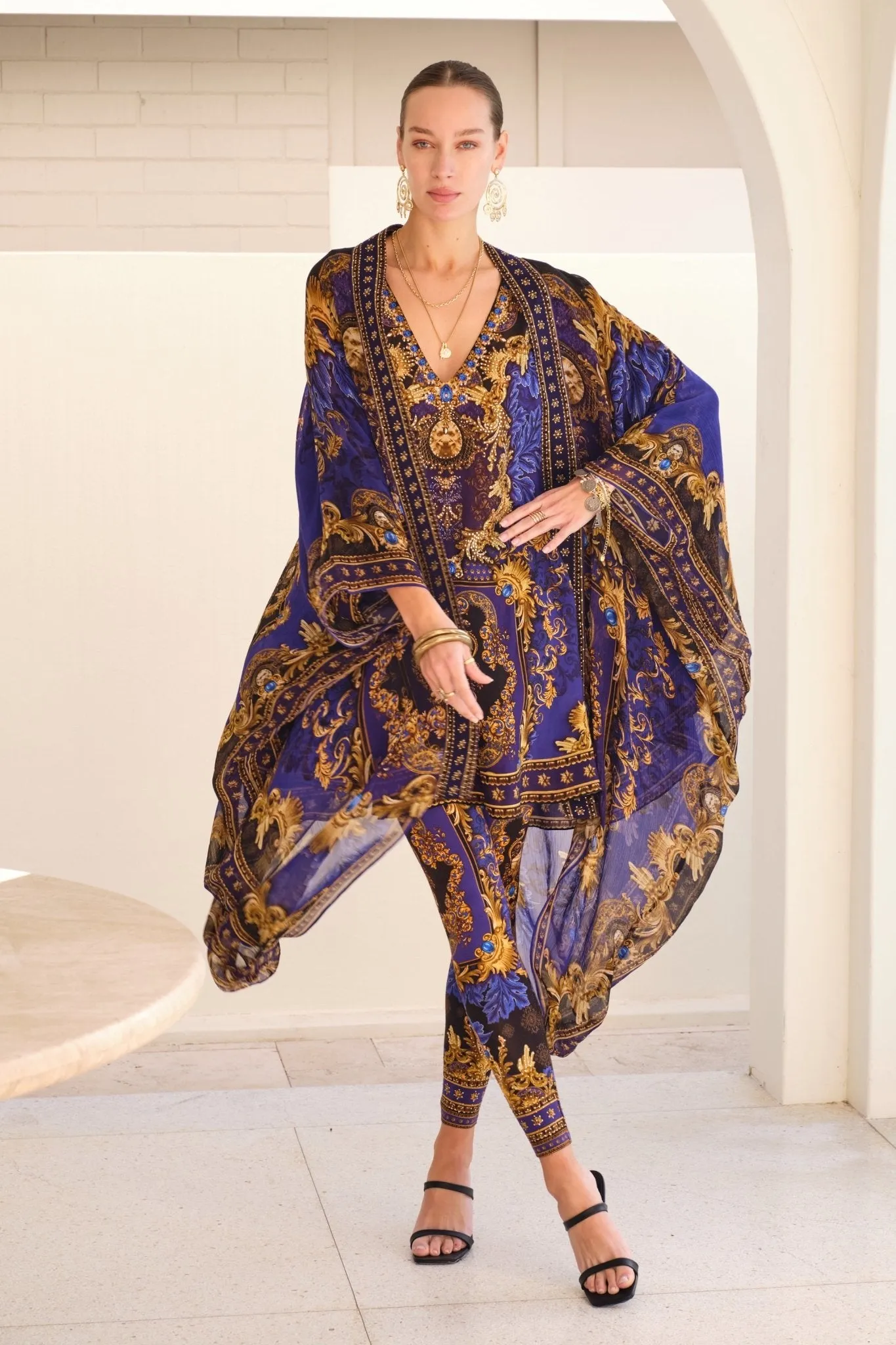 MIDNIGHT BLUE KAFTAN DRESS