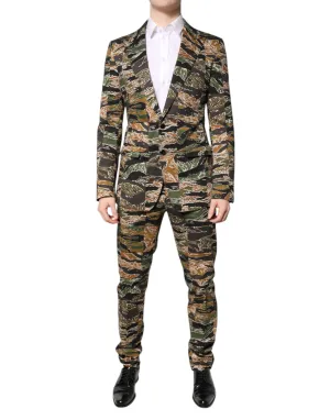 Multicolor TAORMINA Single Breasted 2 Piece Suit