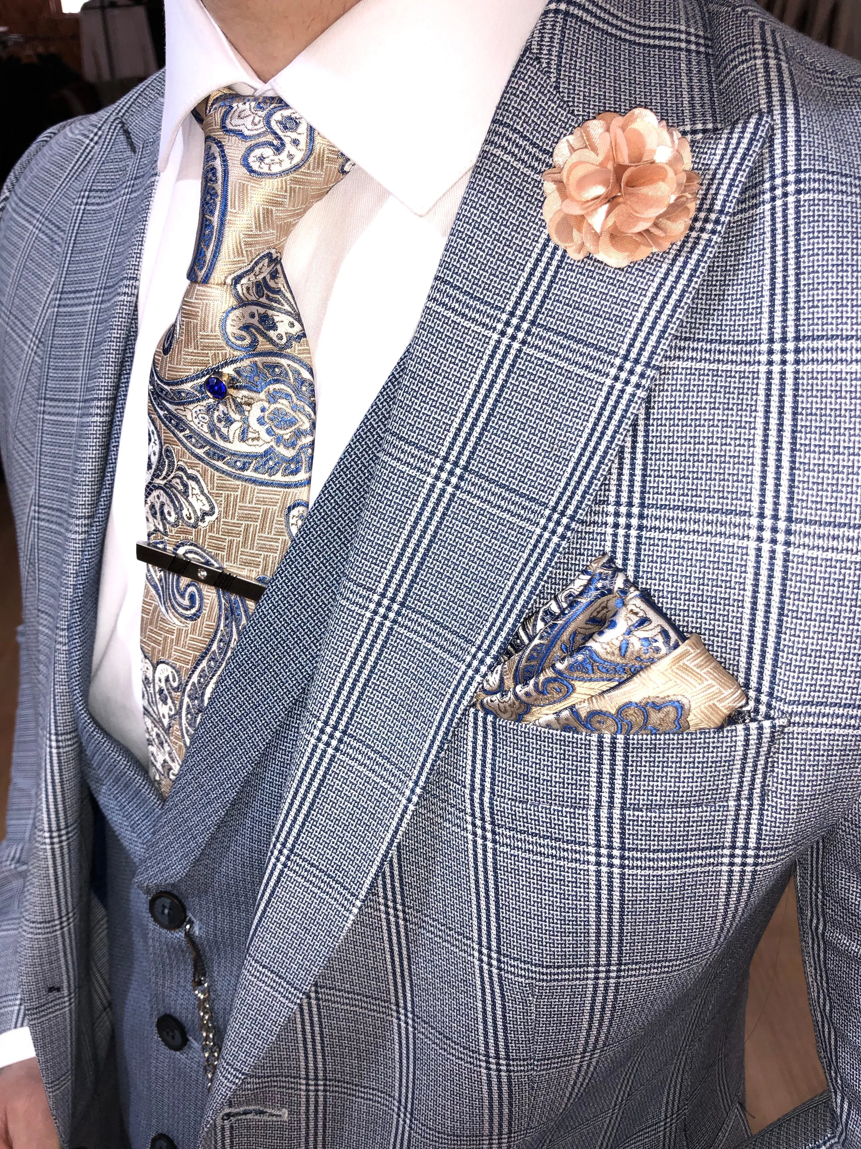 Napoli - Blue 3 Piece Suit
