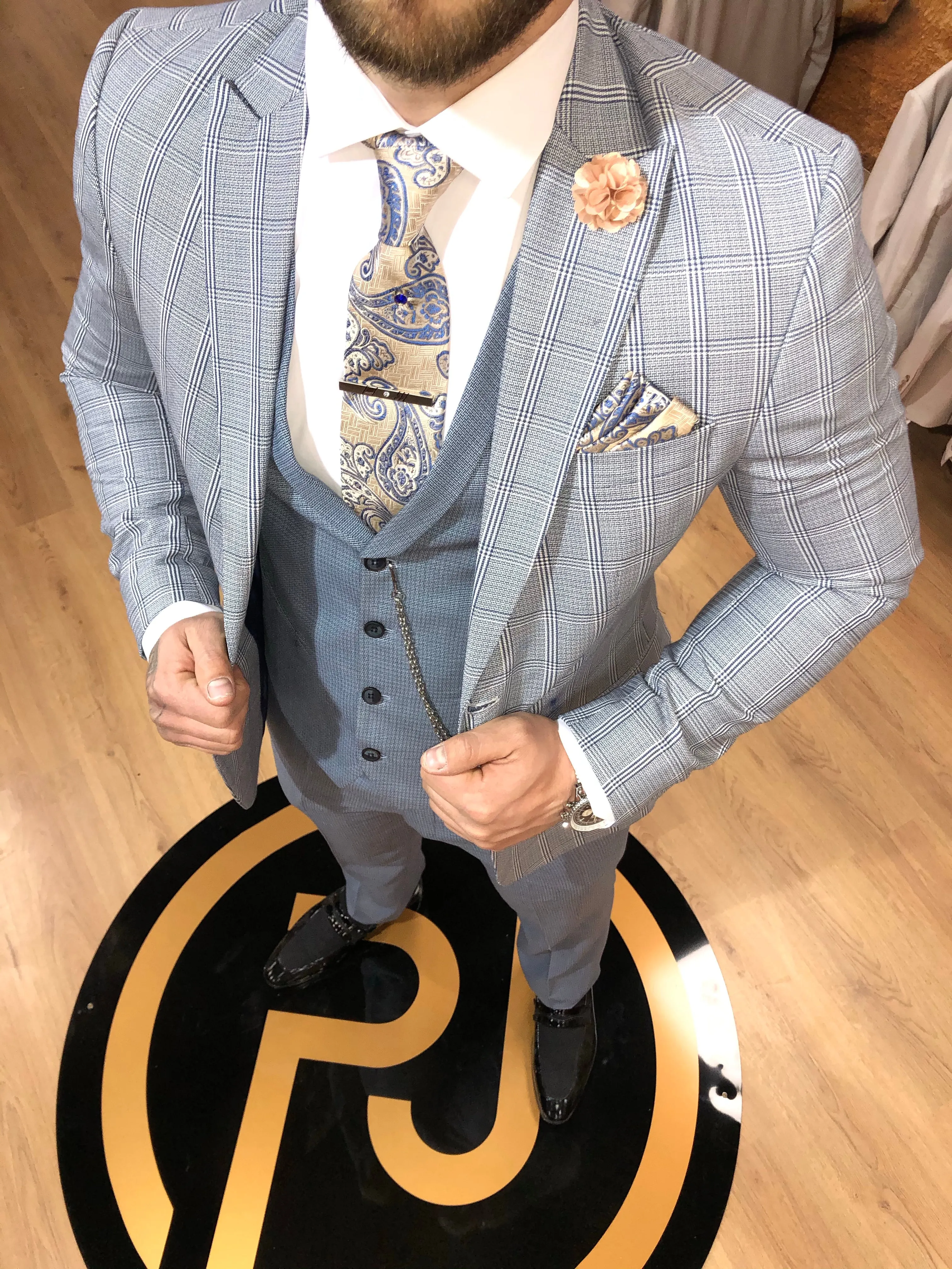 Napoli - Blue 3 Piece Suit