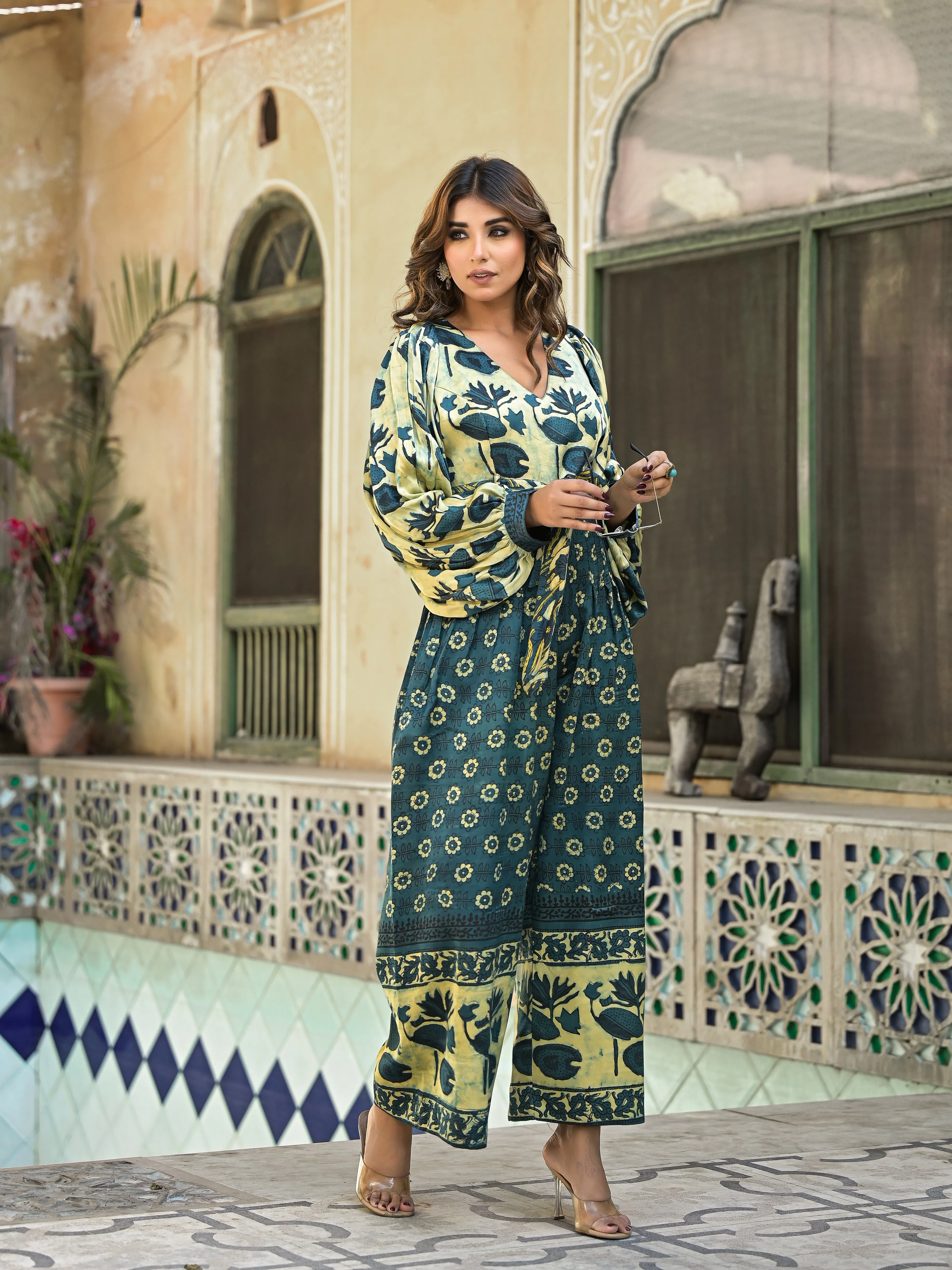 NATURA - JUMPSUIT (TEAL)