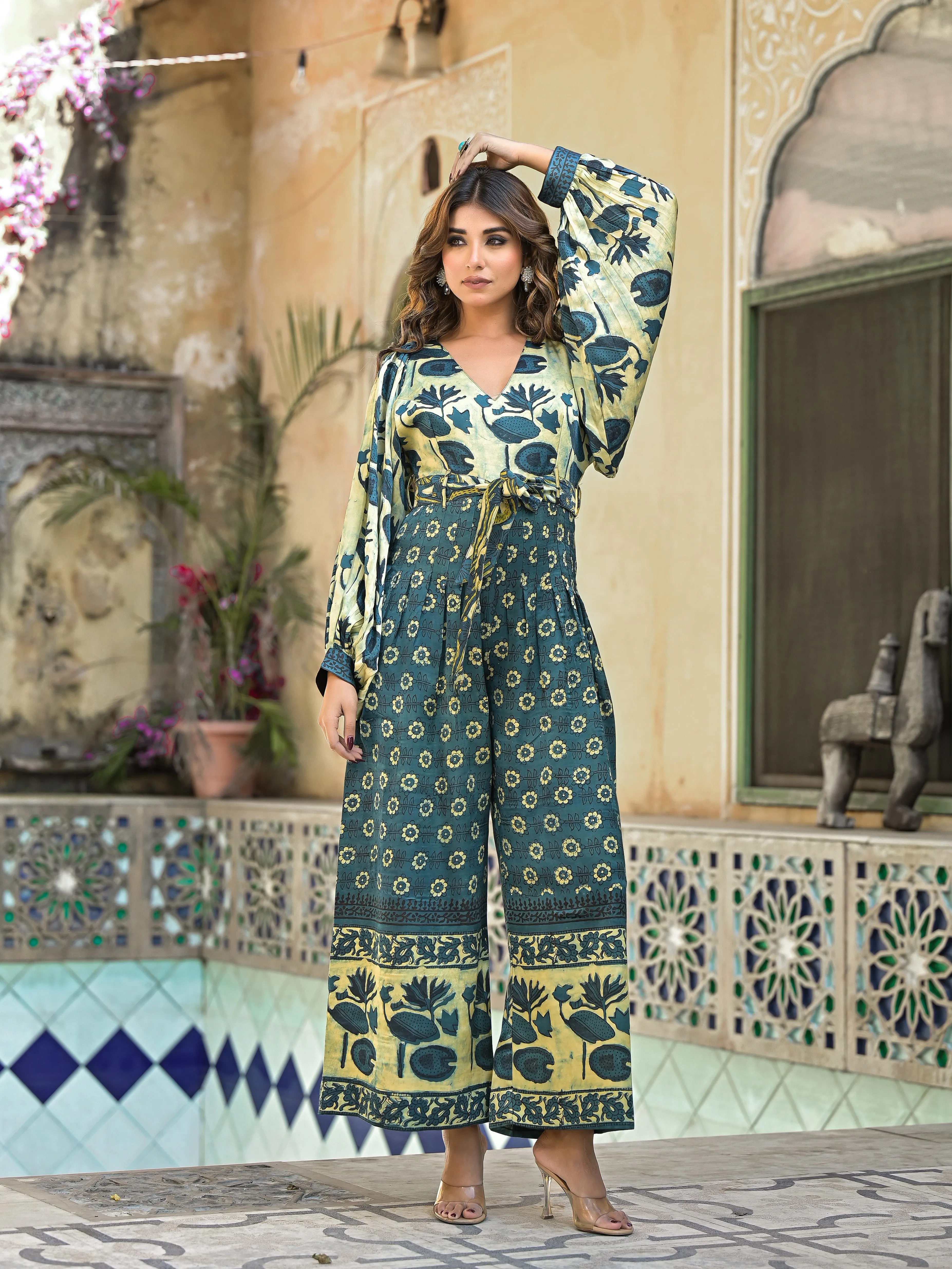 NATURA - JUMPSUIT (TEAL)