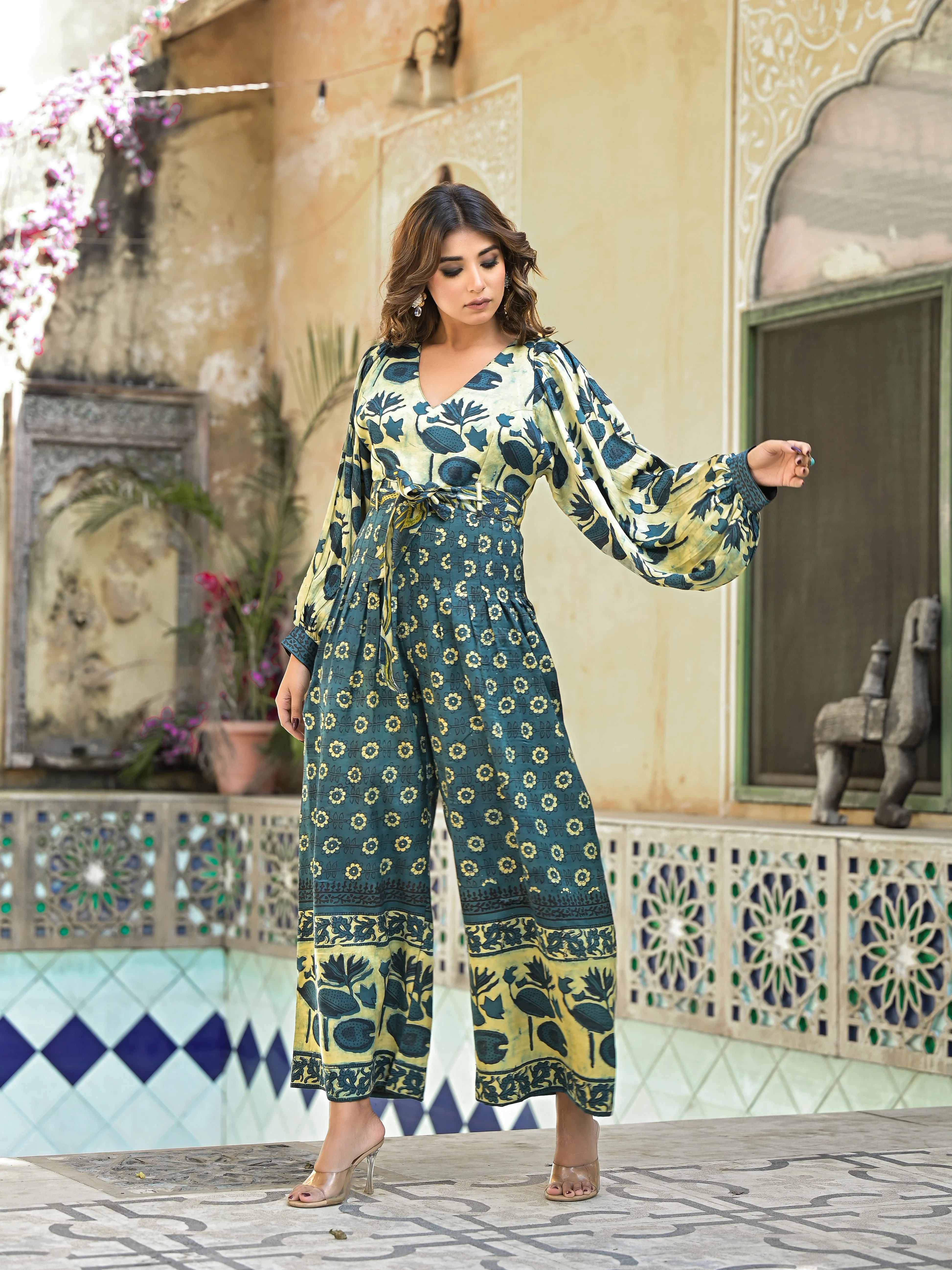 NATURA - JUMPSUIT (TEAL)
