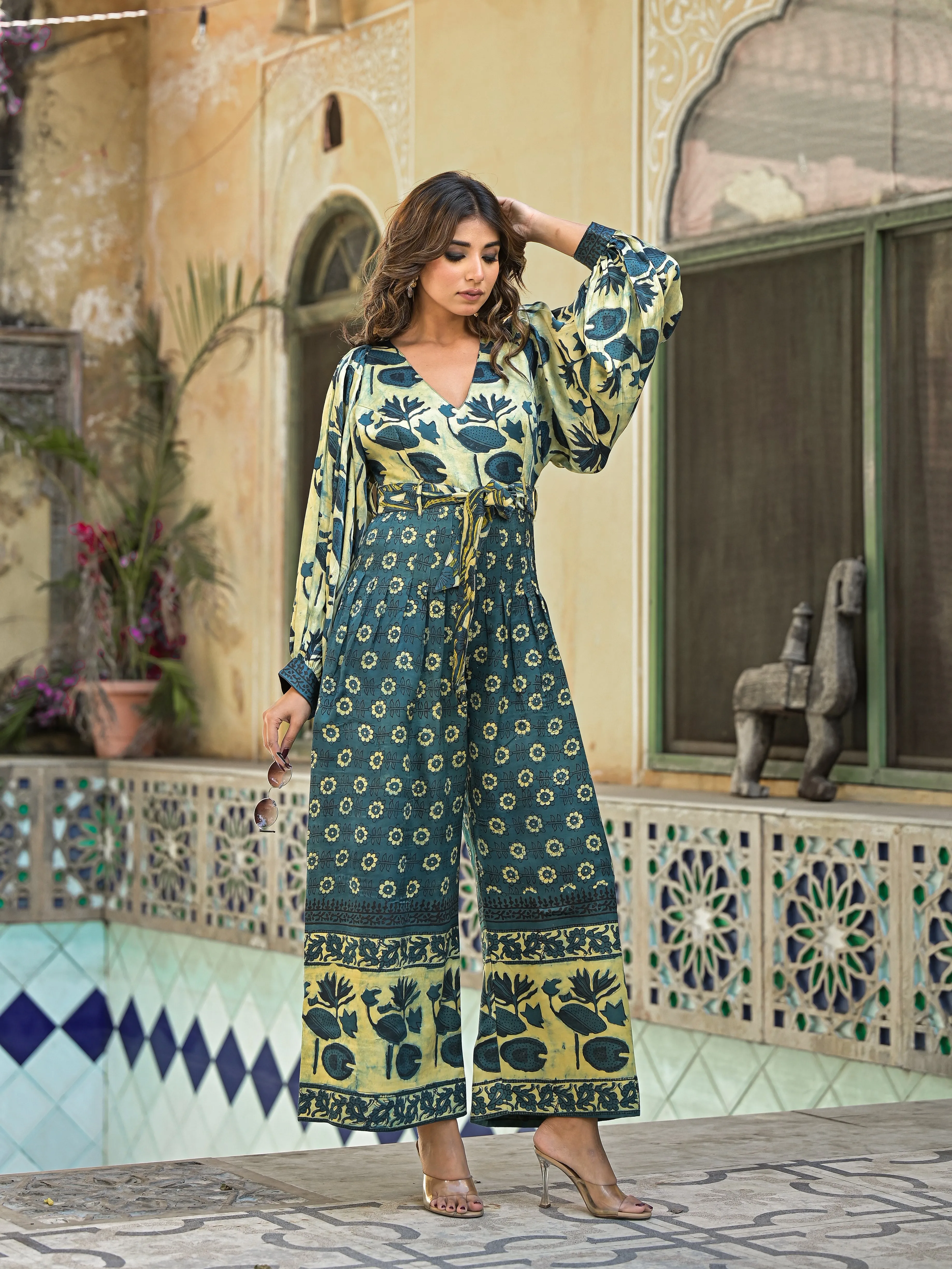 NATURA - JUMPSUIT (TEAL)