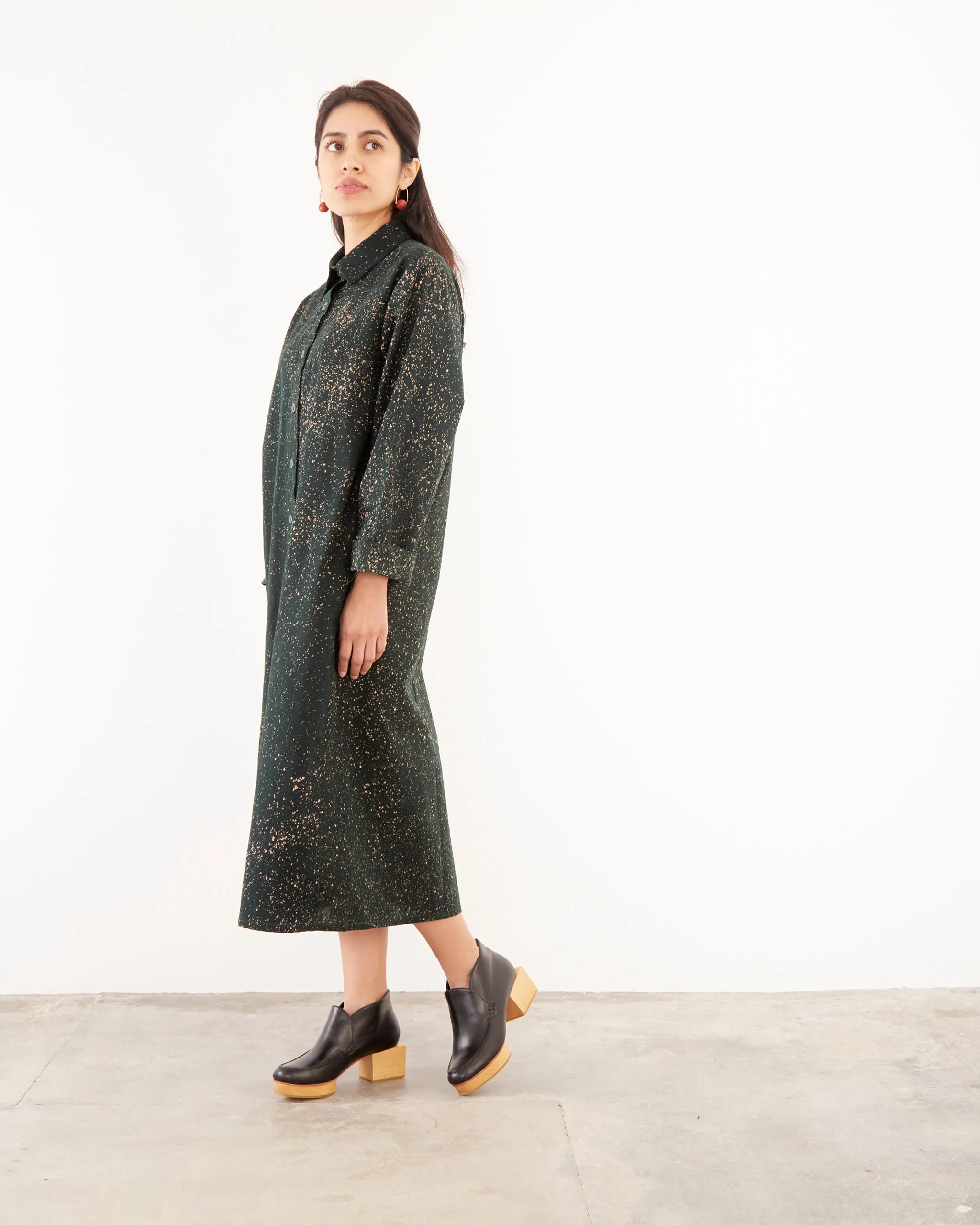 Neema Dress in Forest Speckle