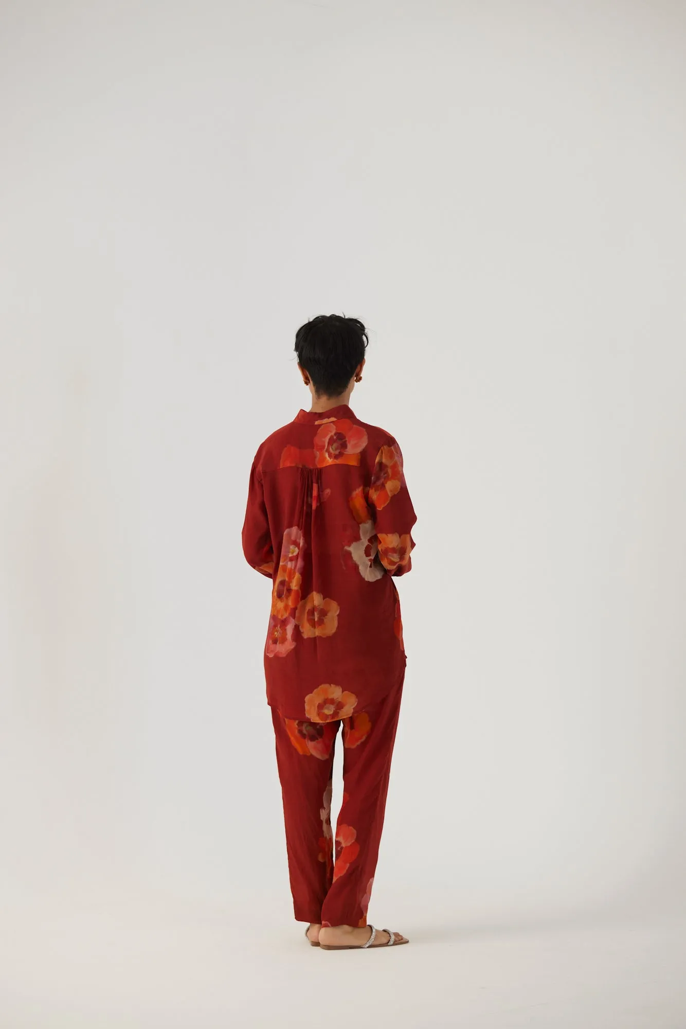 New Season Fall 24/Summer 25-Coord Set Crepe Gardenia Red-YAMBB30-Fashion Edit Yam