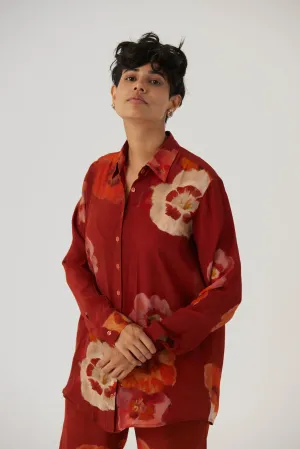 New Season Fall 24/Summer 25-Coord Set Crepe Gardenia Red-YAMBB30-Fashion Edit Yam