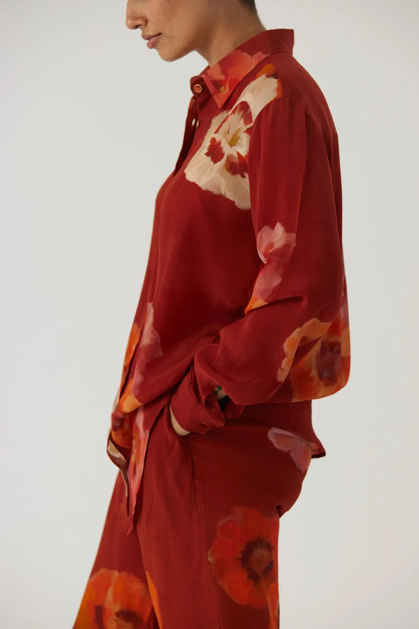 New Season Fall 24/Summer 25-Coord Set Crepe Gardenia Red-YAMBB30-Fashion Edit Yam