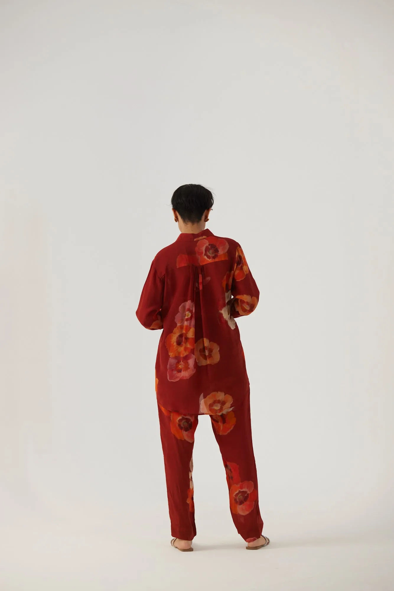 New Season Fall 24/Summer 25-Coord Set Crepe Gardenia Red-YAMBB30-Fashion Edit Yam
