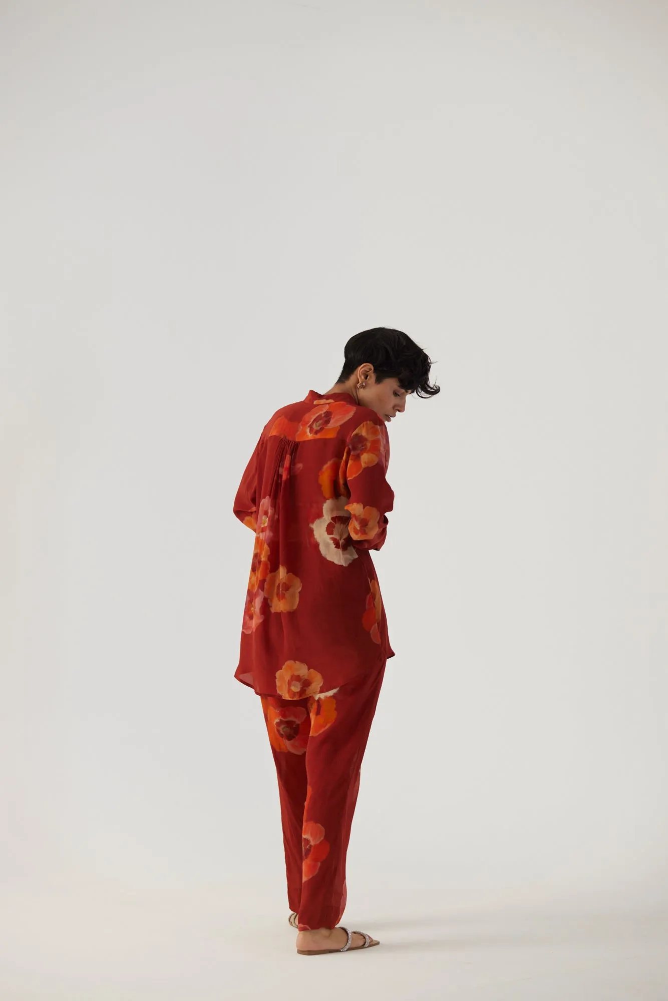 New Season Fall 24/Summer 25-Coord Set Crepe Gardenia Red-YAMBB30-Fashion Edit Yam