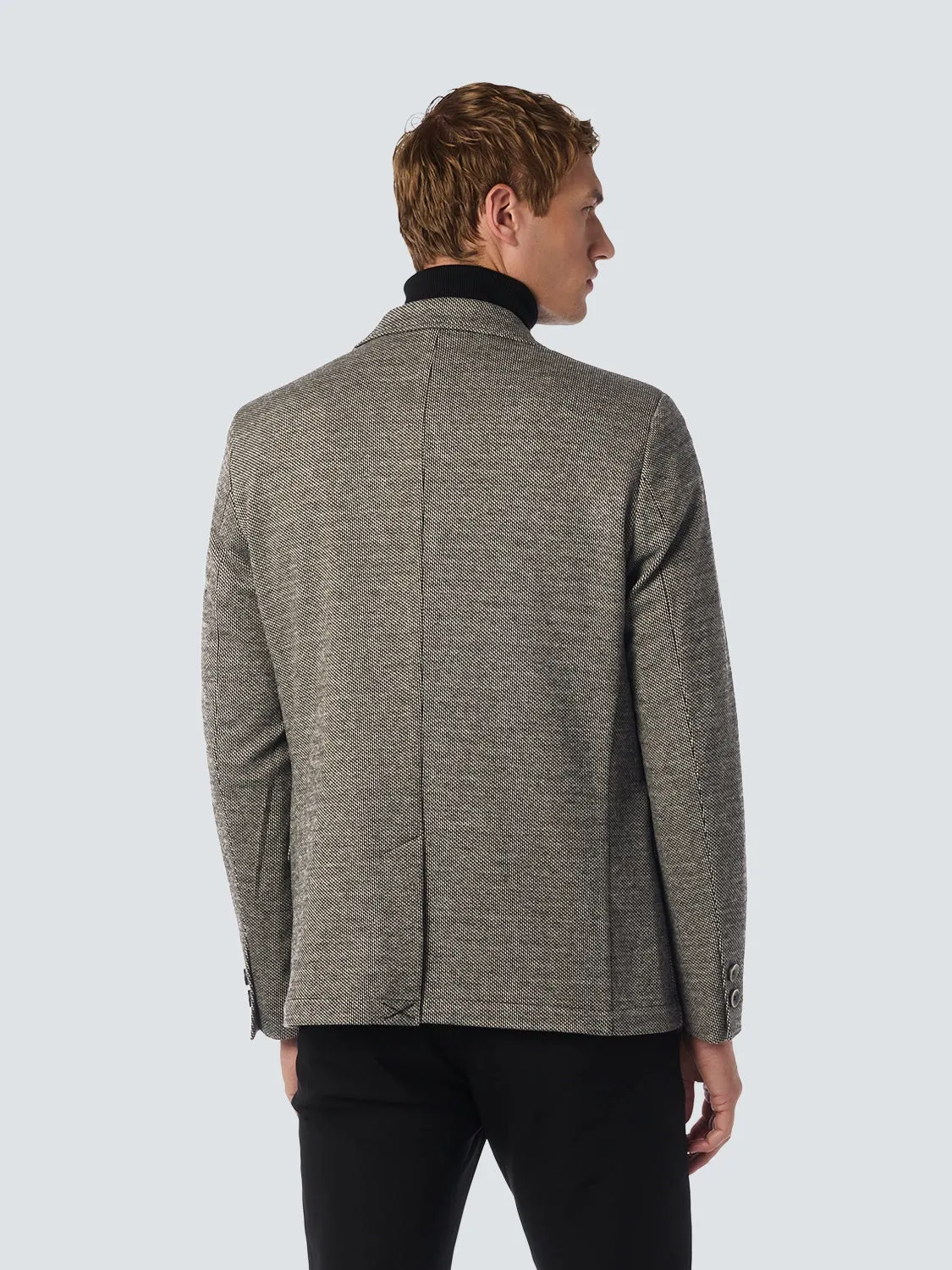NO EXCESS TEXTURED STRETCH JERSEY MELANGE BLAZER 25910901