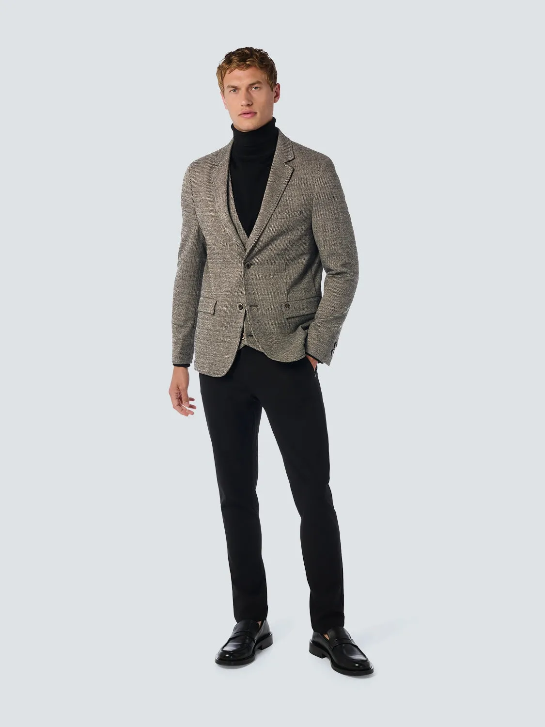 NO EXCESS TEXTURED STRETCH JERSEY MELANGE BLAZER 25910901