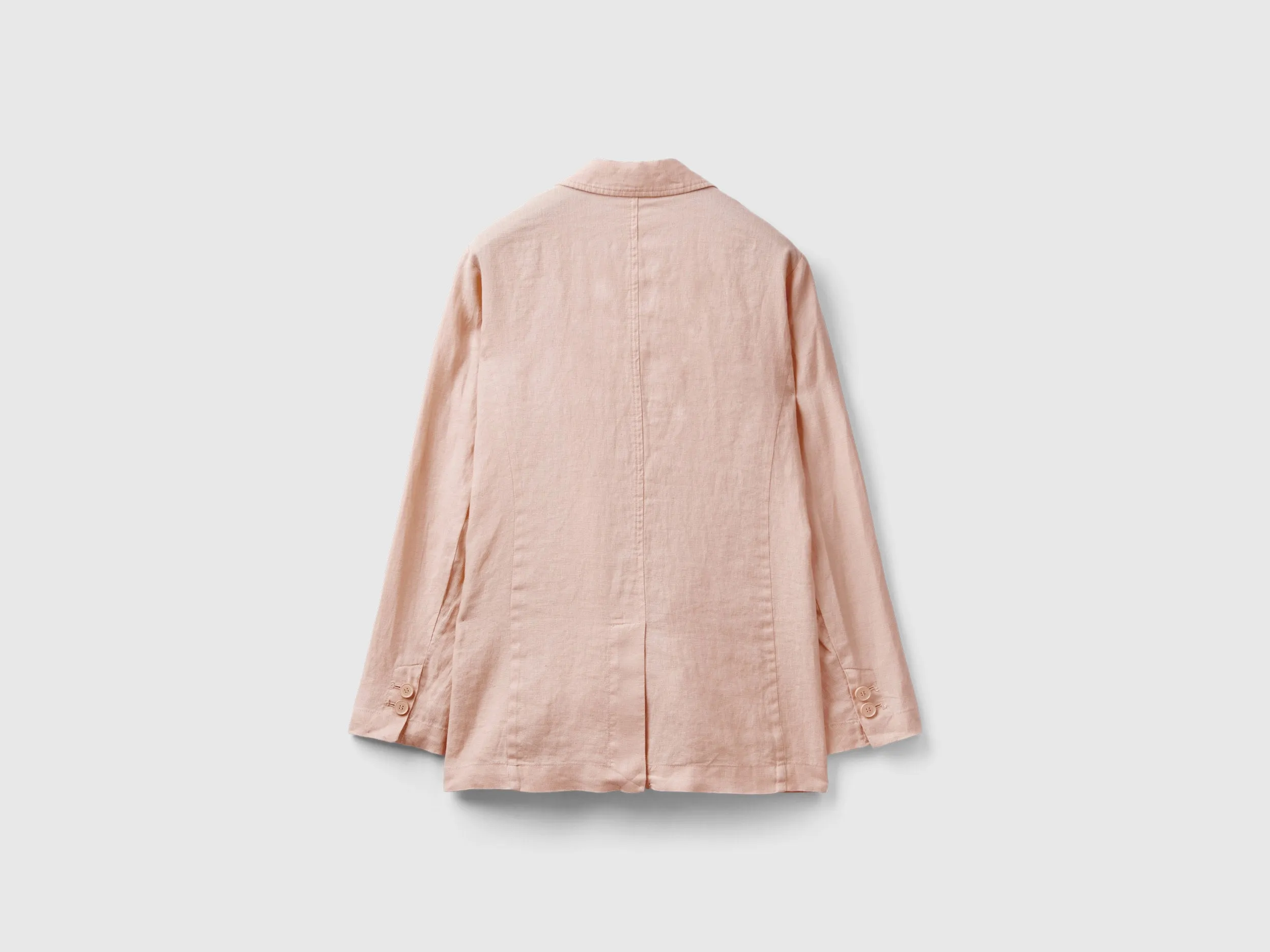 Notched Lapel Collar Solid Blazer