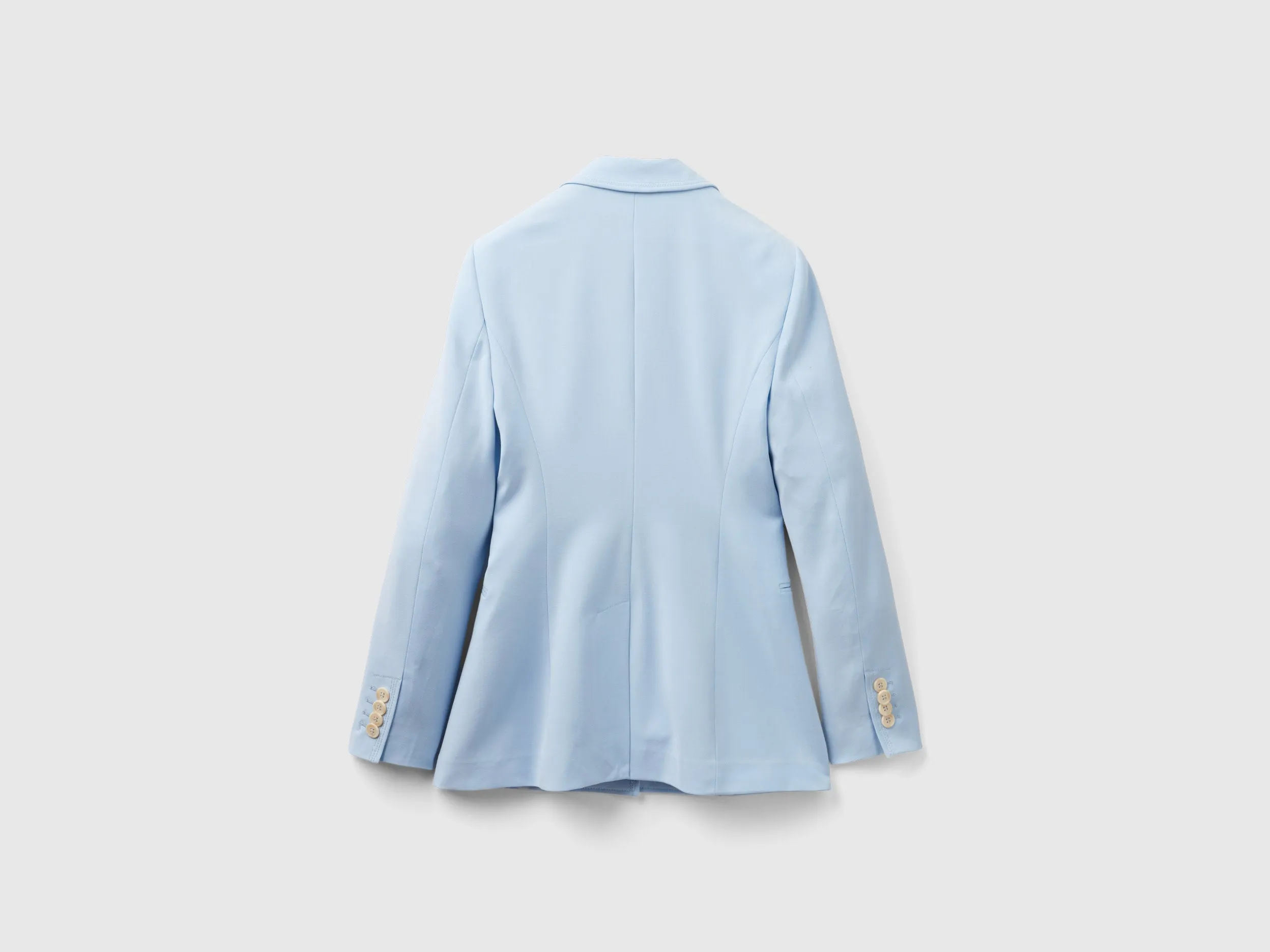 Notched Lapel Collar Solid Blazer