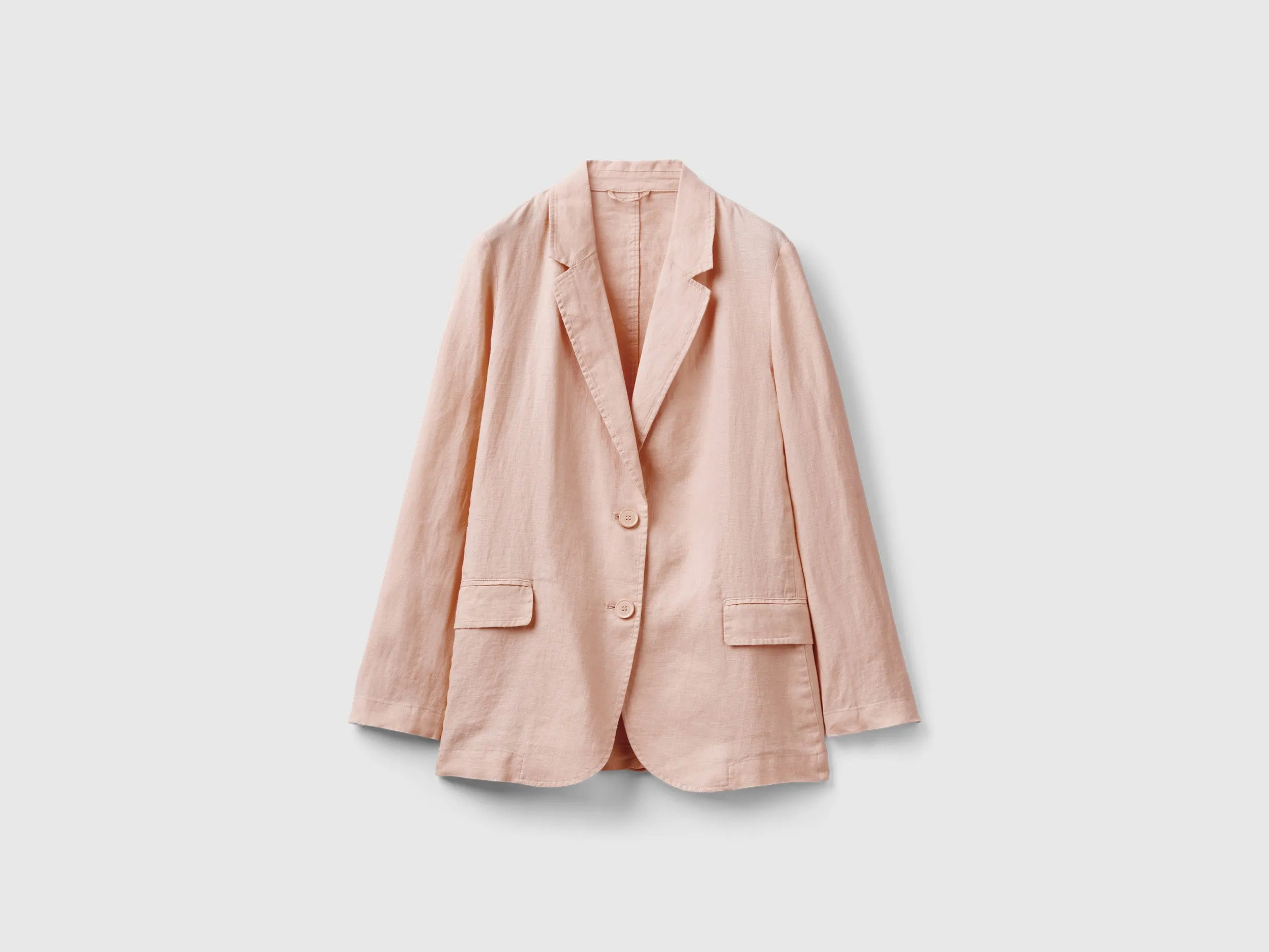 Notched Lapel Collar Solid Blazer