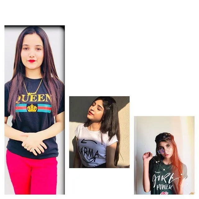 Pack of 3 - Black Queen NewWhite Karma and Black Girl Power Printed T-Shirt