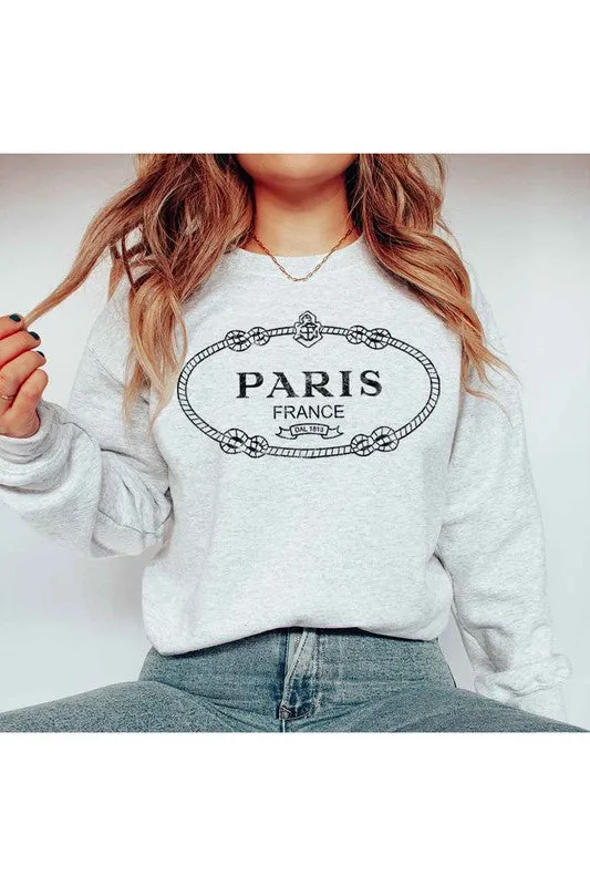 PARIS FRANCE GRAPHIC SWEATSHIRT PLUS SIZE