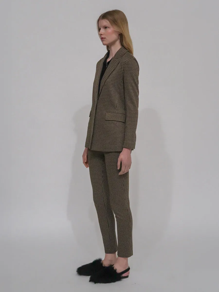 PEAK LAPEL JACKET - HOUNDSTOOTH