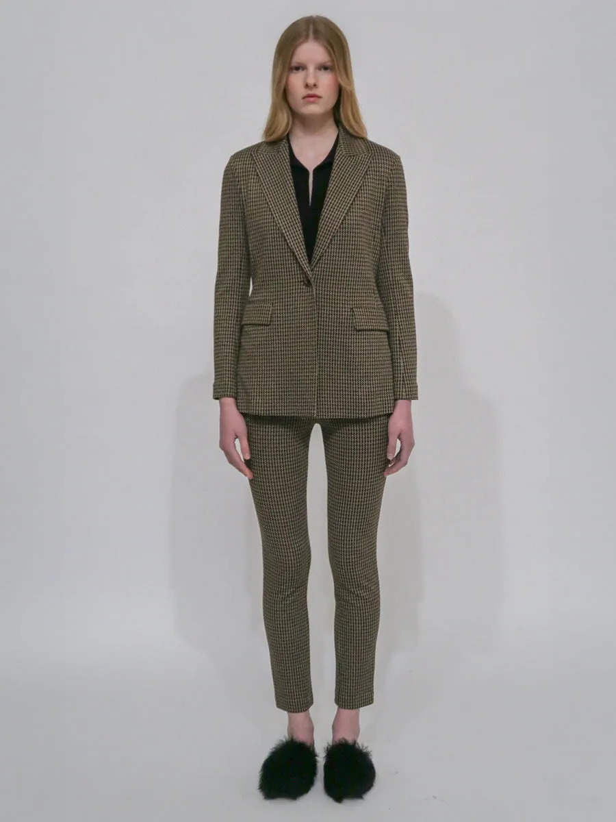PEAK LAPEL JACKET - HOUNDSTOOTH