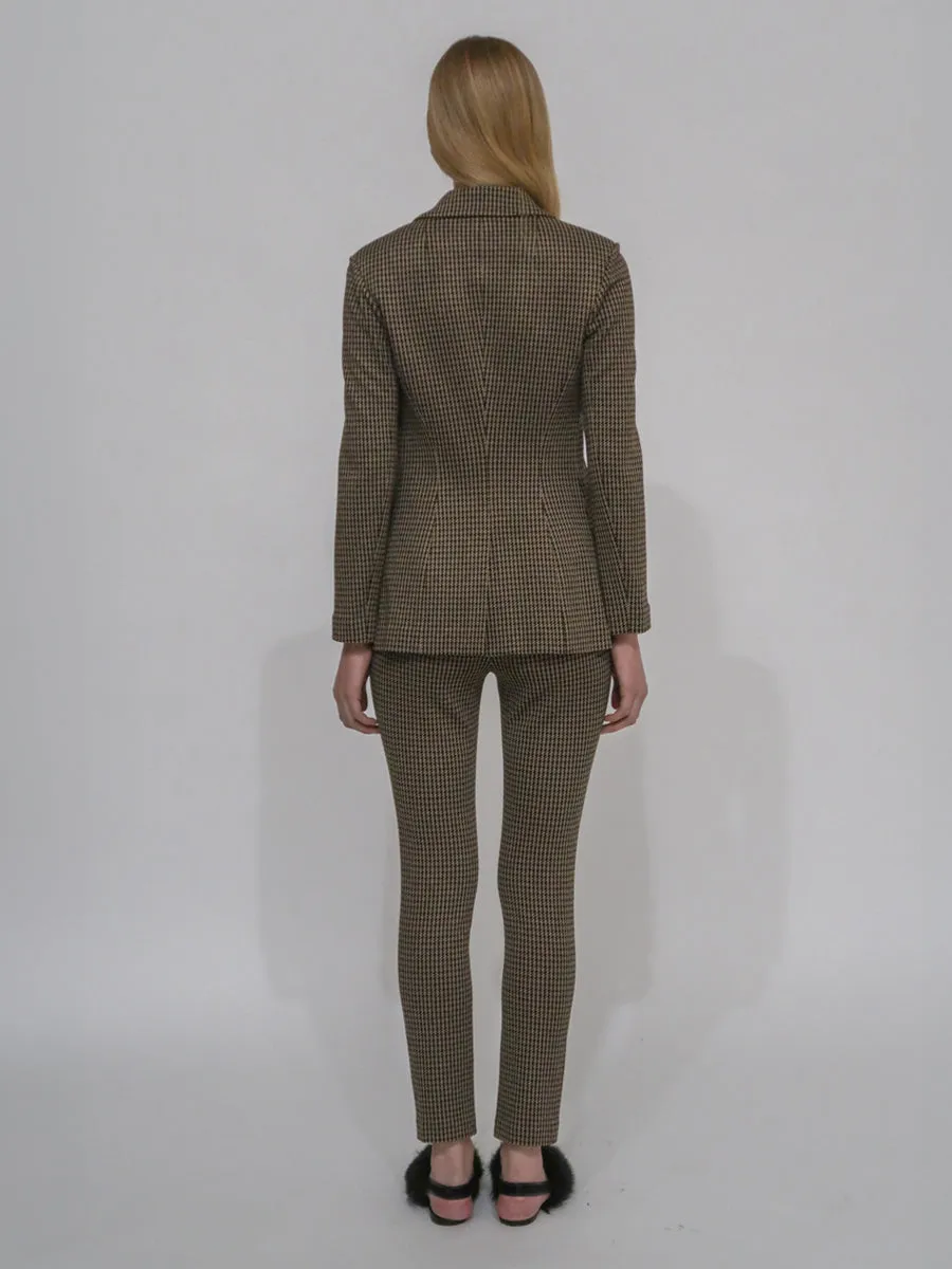 PEAK LAPEL JACKET - HOUNDSTOOTH