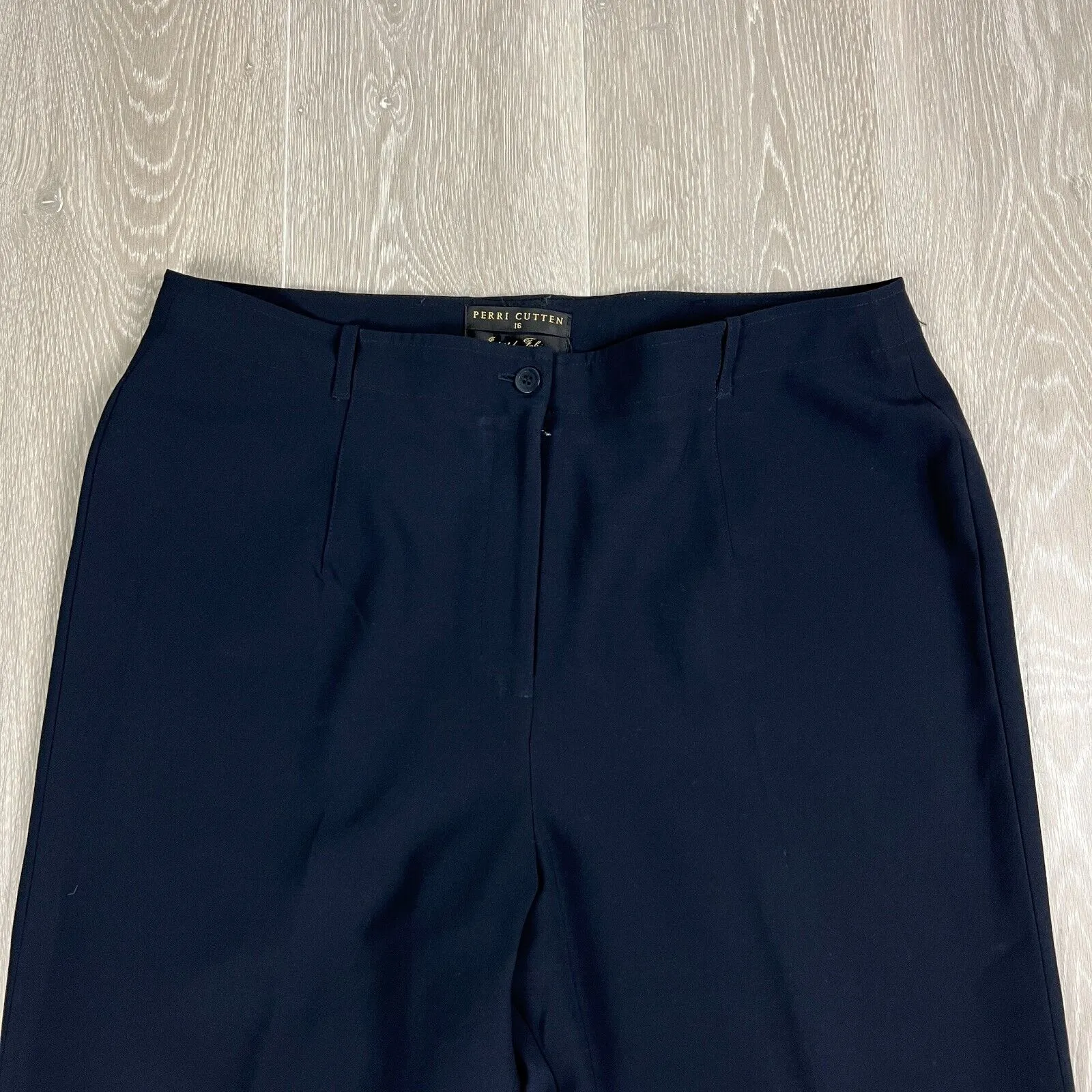 Perri Cutton Womens Navy Dress Pants Size 16 (Made in AU)