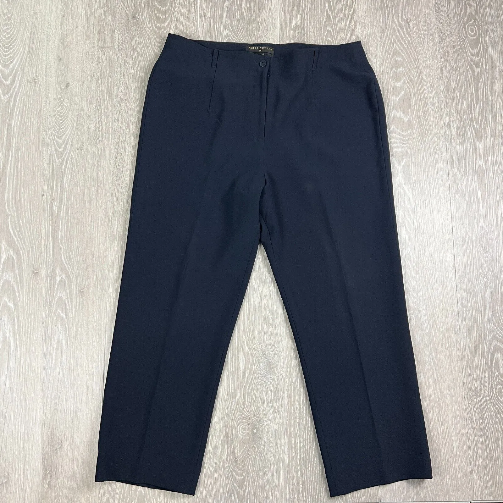 Perri Cutton Womens Navy Dress Pants Size 16 (Made in AU)