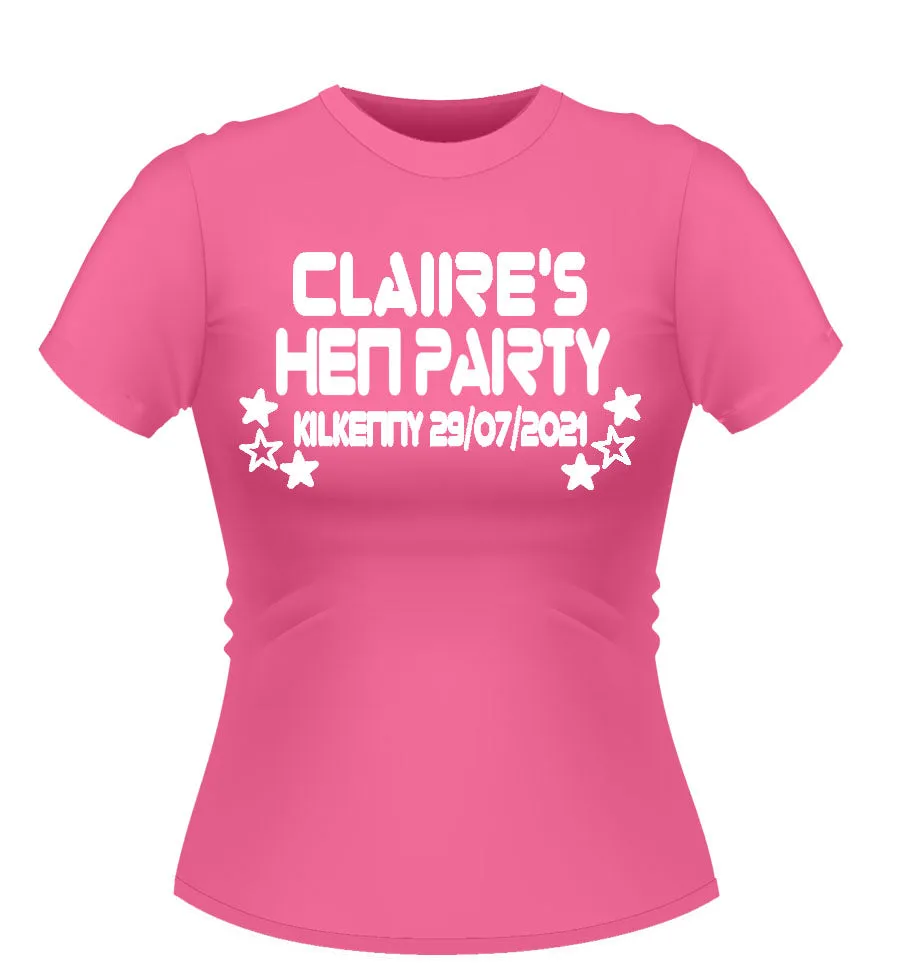 Personalised 80's Theme Hen Party T-Shirt