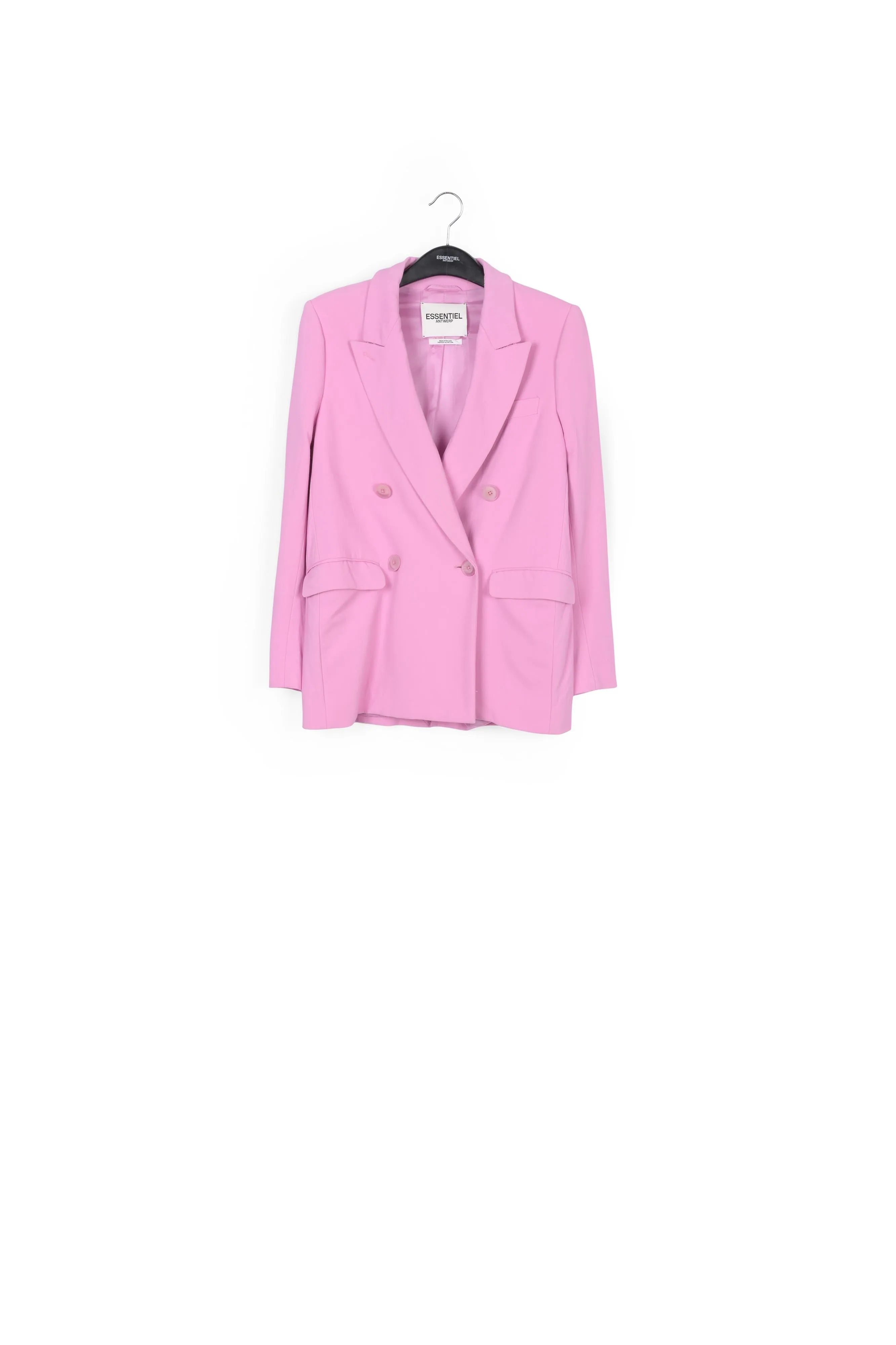 Pink oversized double-breasted blazer