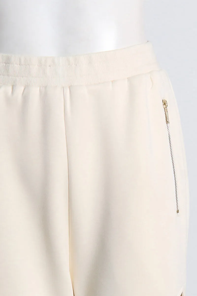 PK0381 Rhinestones Wide Leg Sweatpants