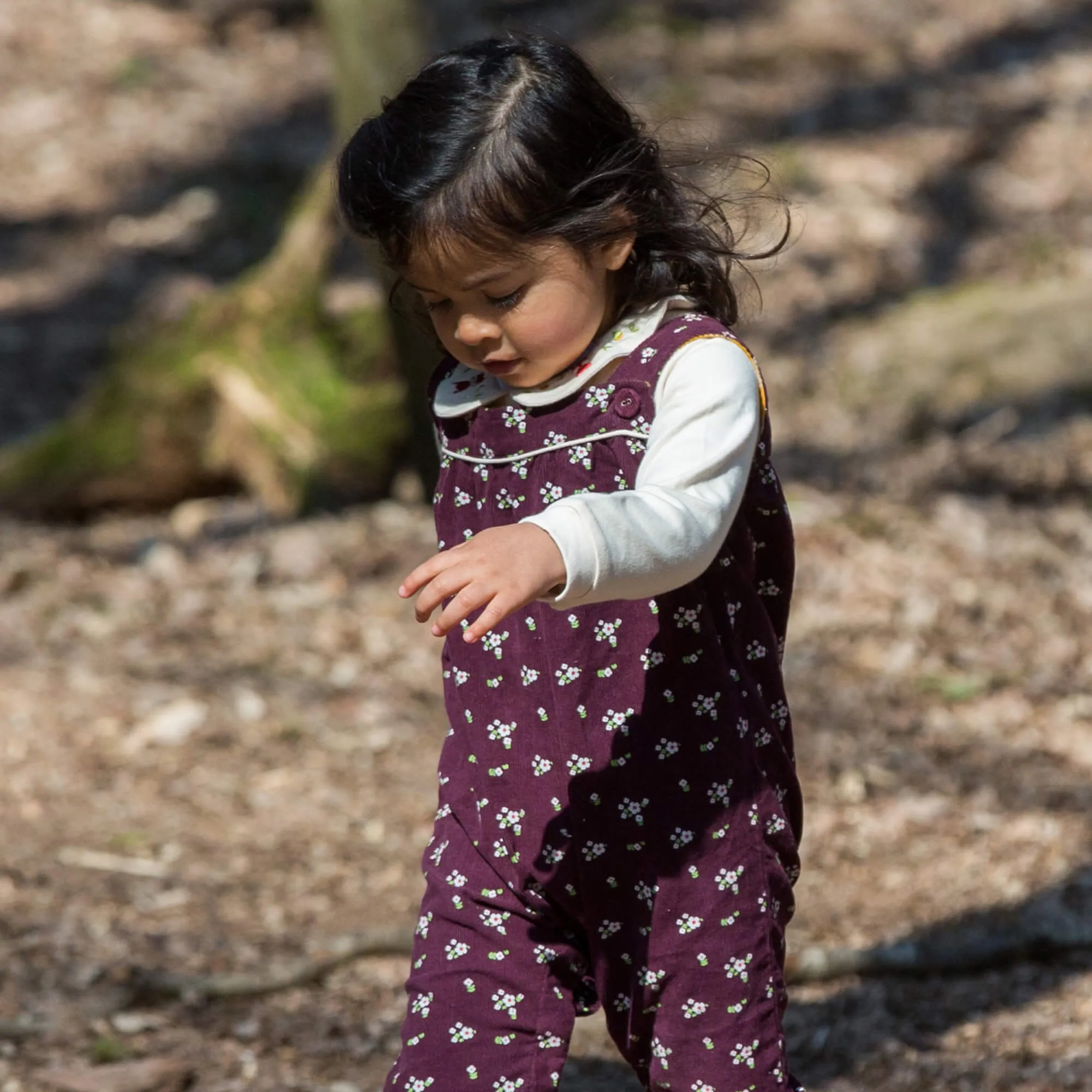 Plum Flowers Playdays Dungarees