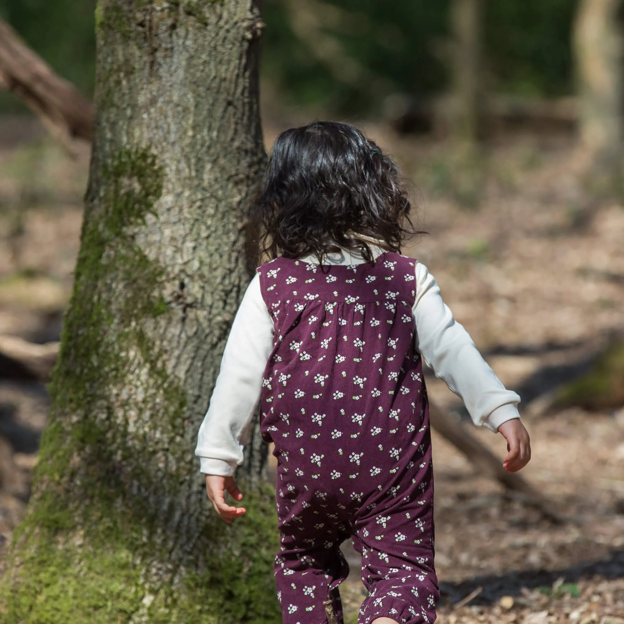 Plum Flowers Playdays Dungarees