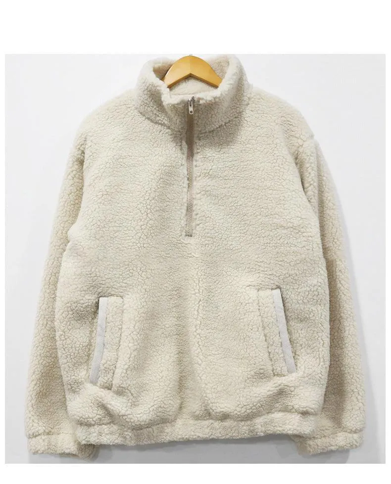 Polar Fleece Lapel Pullover