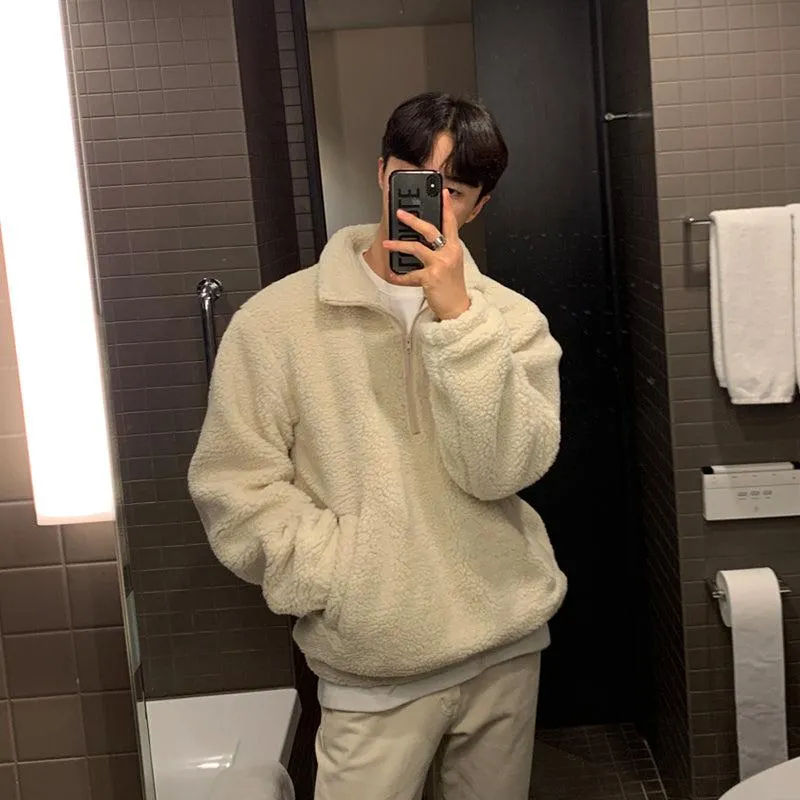 Polar Fleece Lapel Pullover