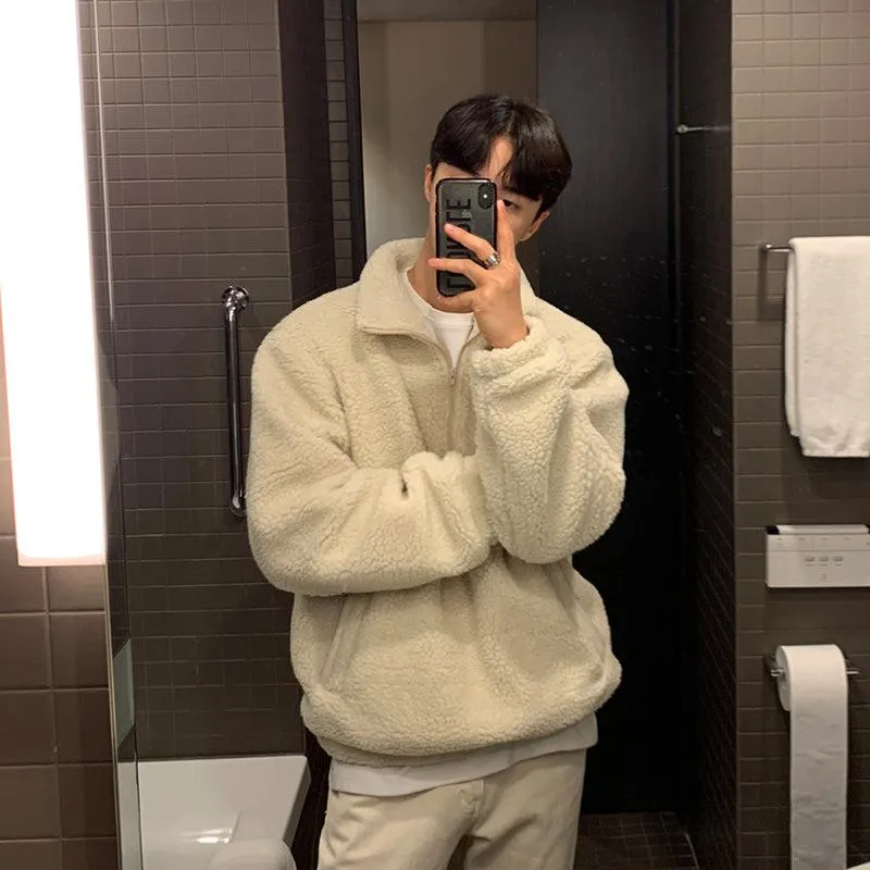Polar Fleece Lapel Pullover