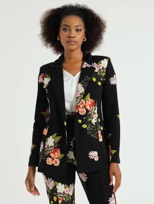 Printed Blazer - Black