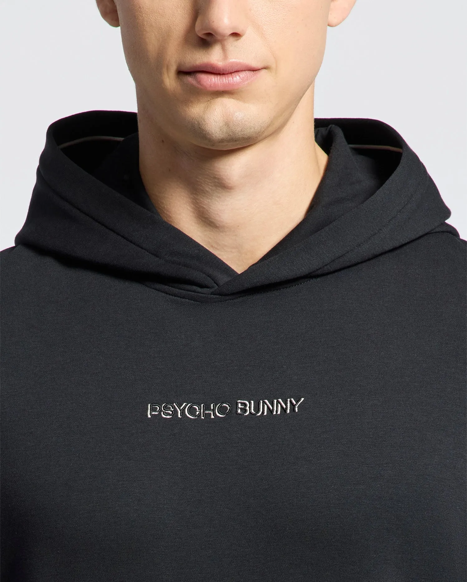 Psycho Bunny Nora Classic French Terry Wordmark Hoodie - Black