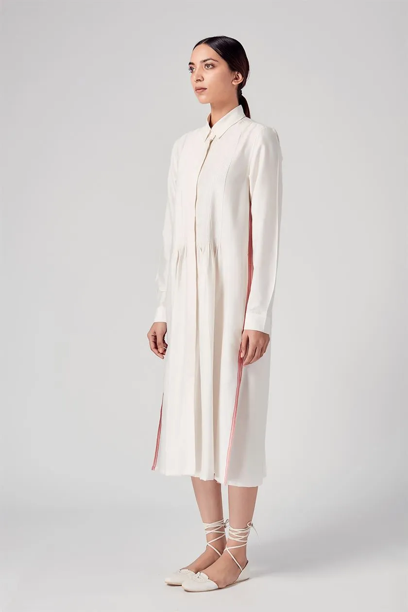 Rajesh Pratap Singh   I   Vira pintuck dress  Cream  4SC-17/4KT C  Women classic collection