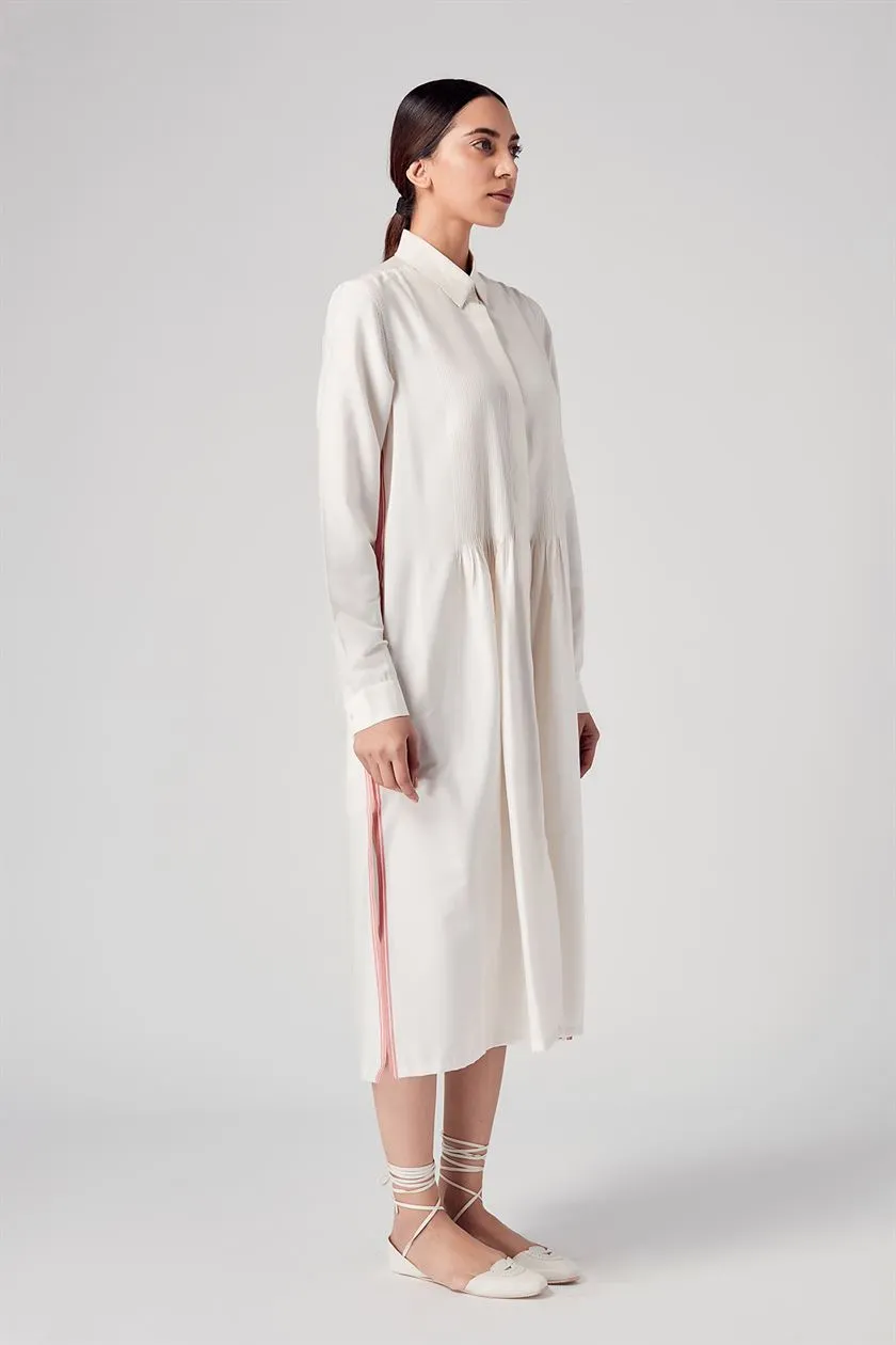 Rajesh Pratap Singh   I   Vira pintuck dress  Cream  4SC-17/4KT C  Women classic collection