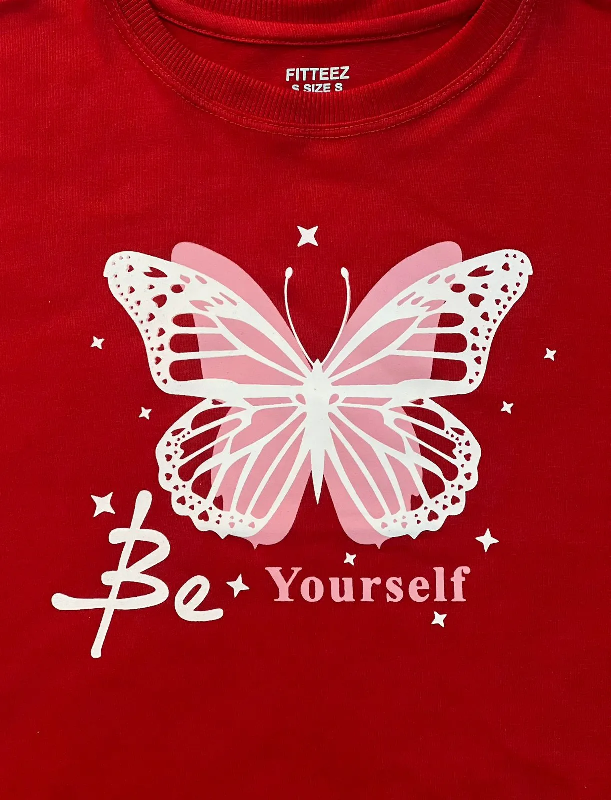 RED COTTON TEE-FT