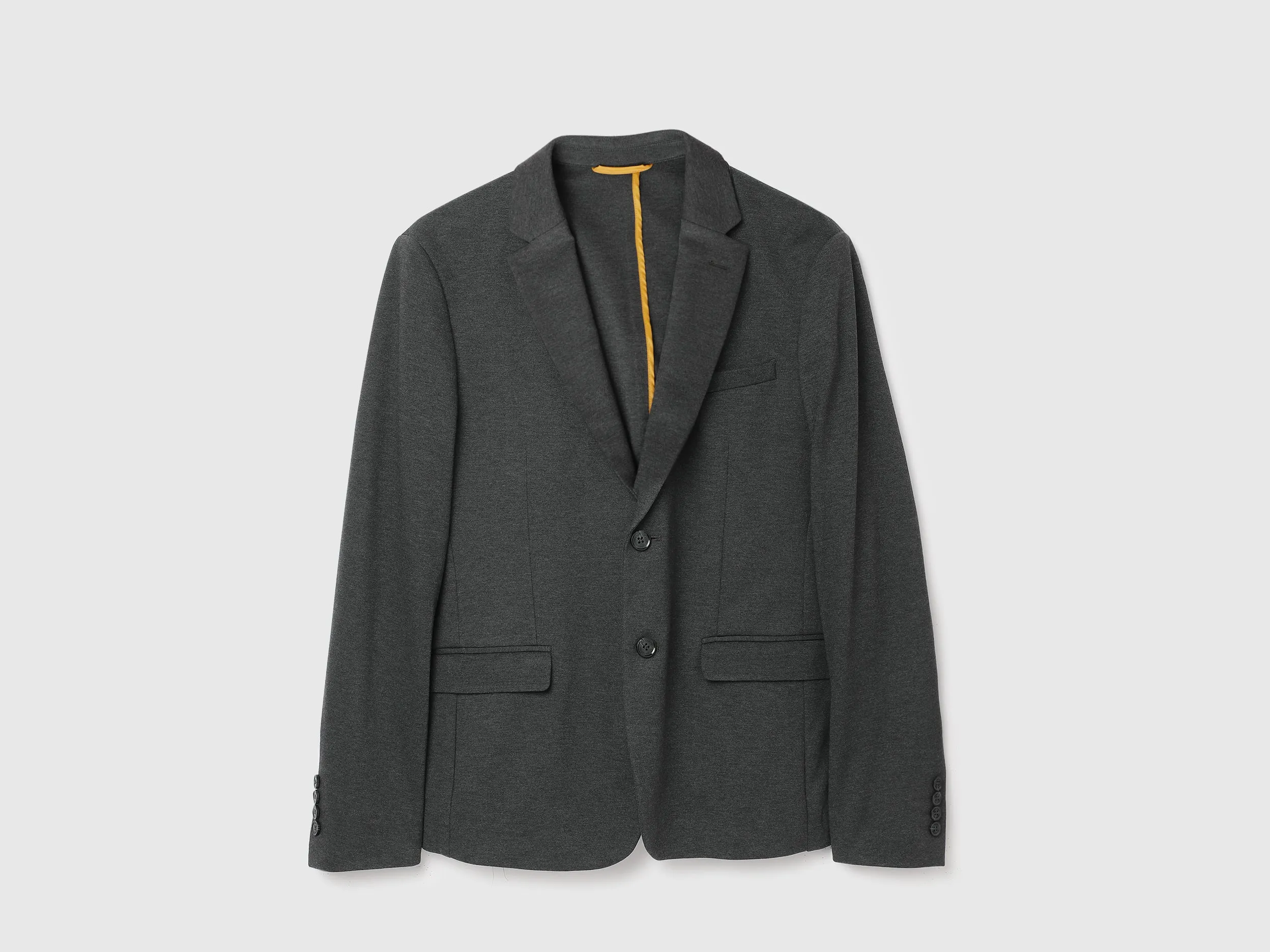 Regular Fit Lapel Collar Solid Pattern Blazer