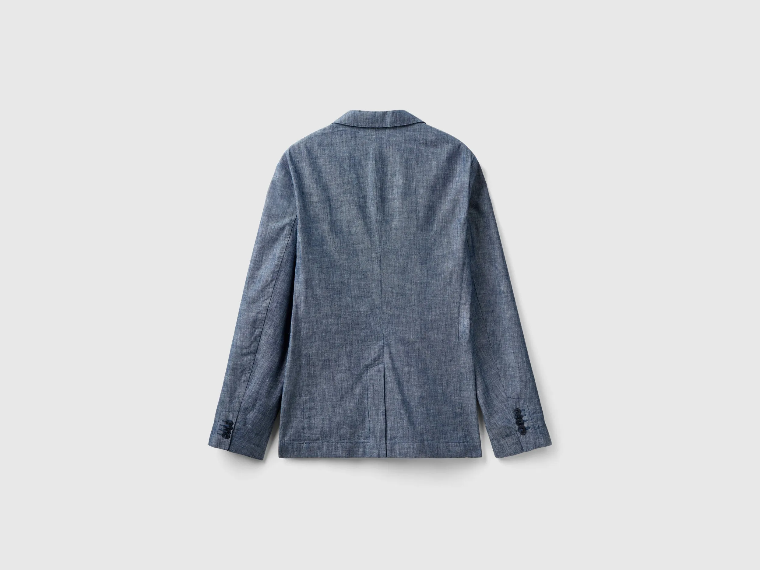 Regular Fit Notched Lapel Collar Solid Blazer