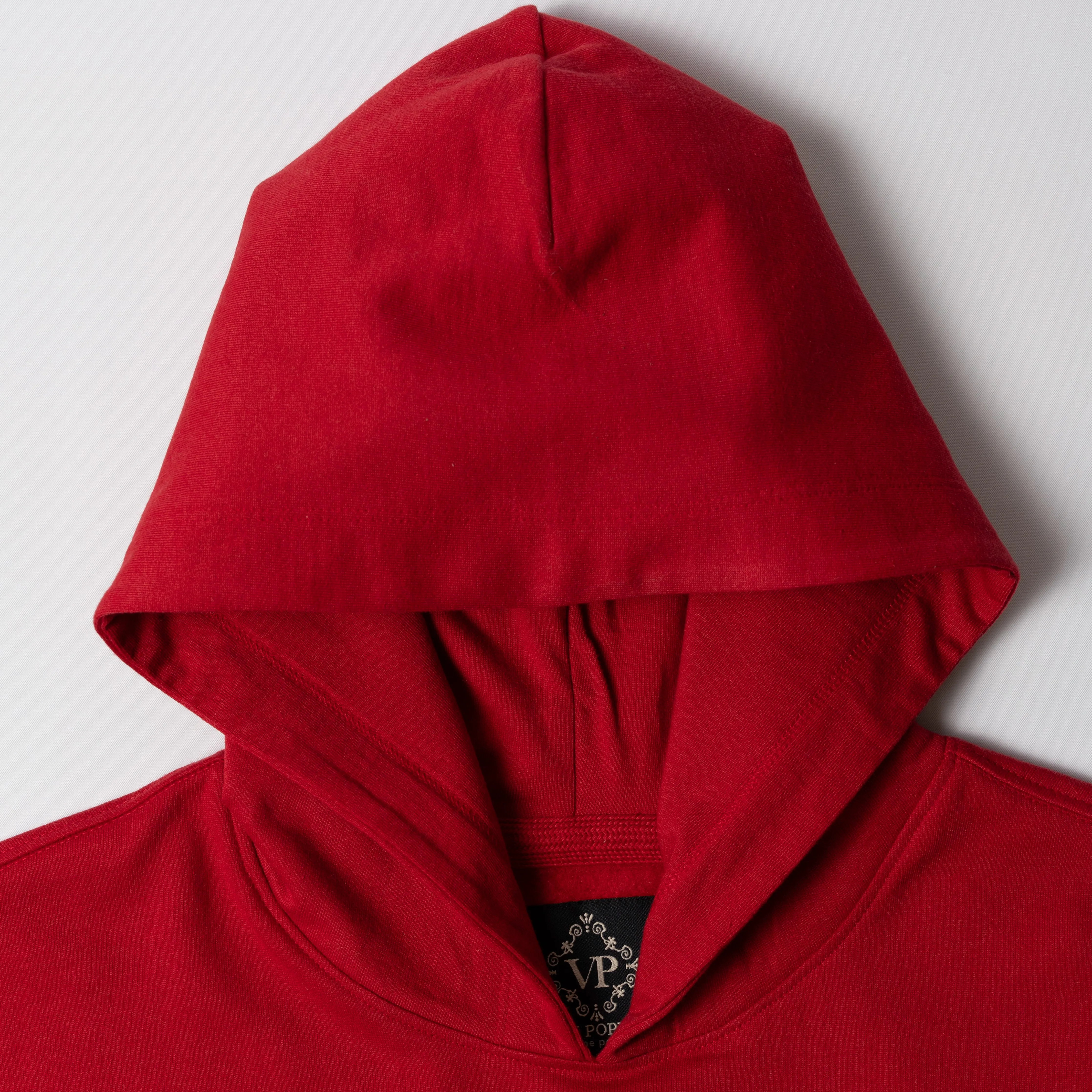 Retro Classic Pullover Hoodie - Red
