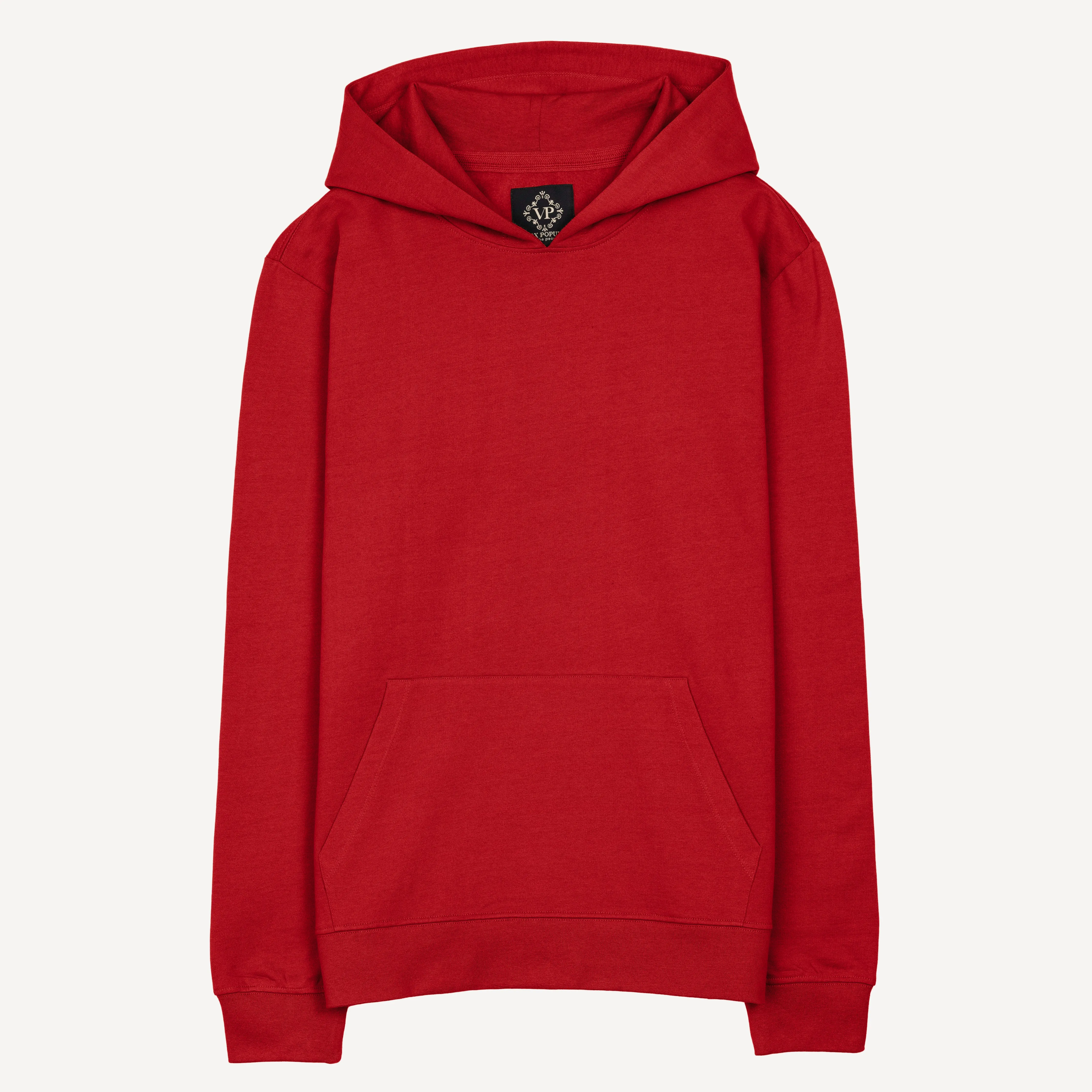 Retro Classic Pullover Hoodie - Red